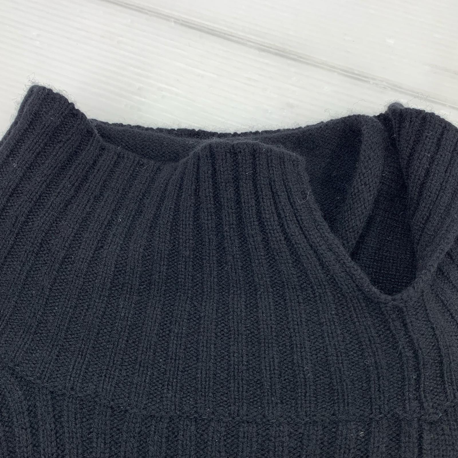 ニット 22AW 衿二重タートルニットセーター 3 黒 ブラック