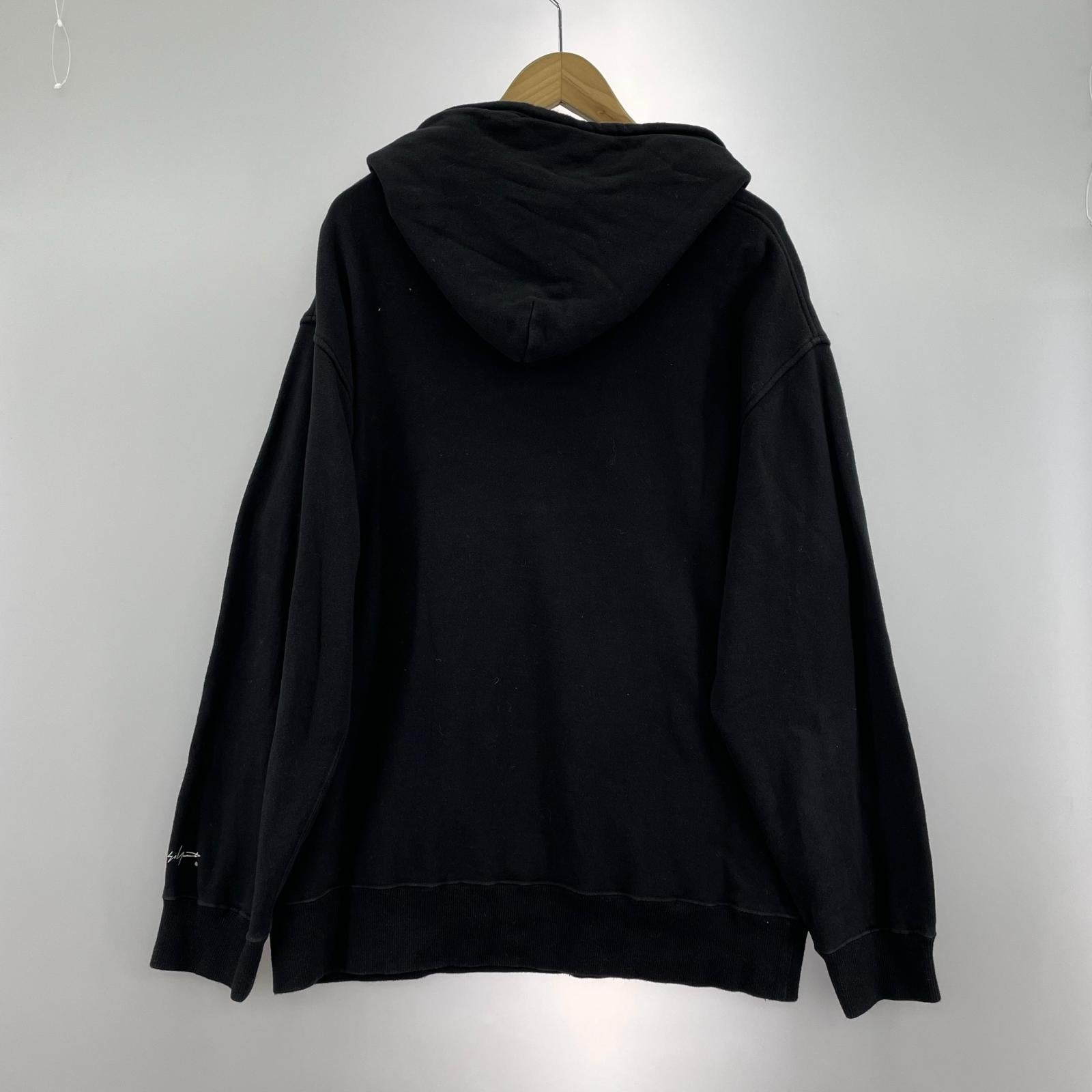 パーカー Yohji Yamamoto POUR HOMME 袖ロゴ プルオーバーパーカー 3 黒 3 ブラック