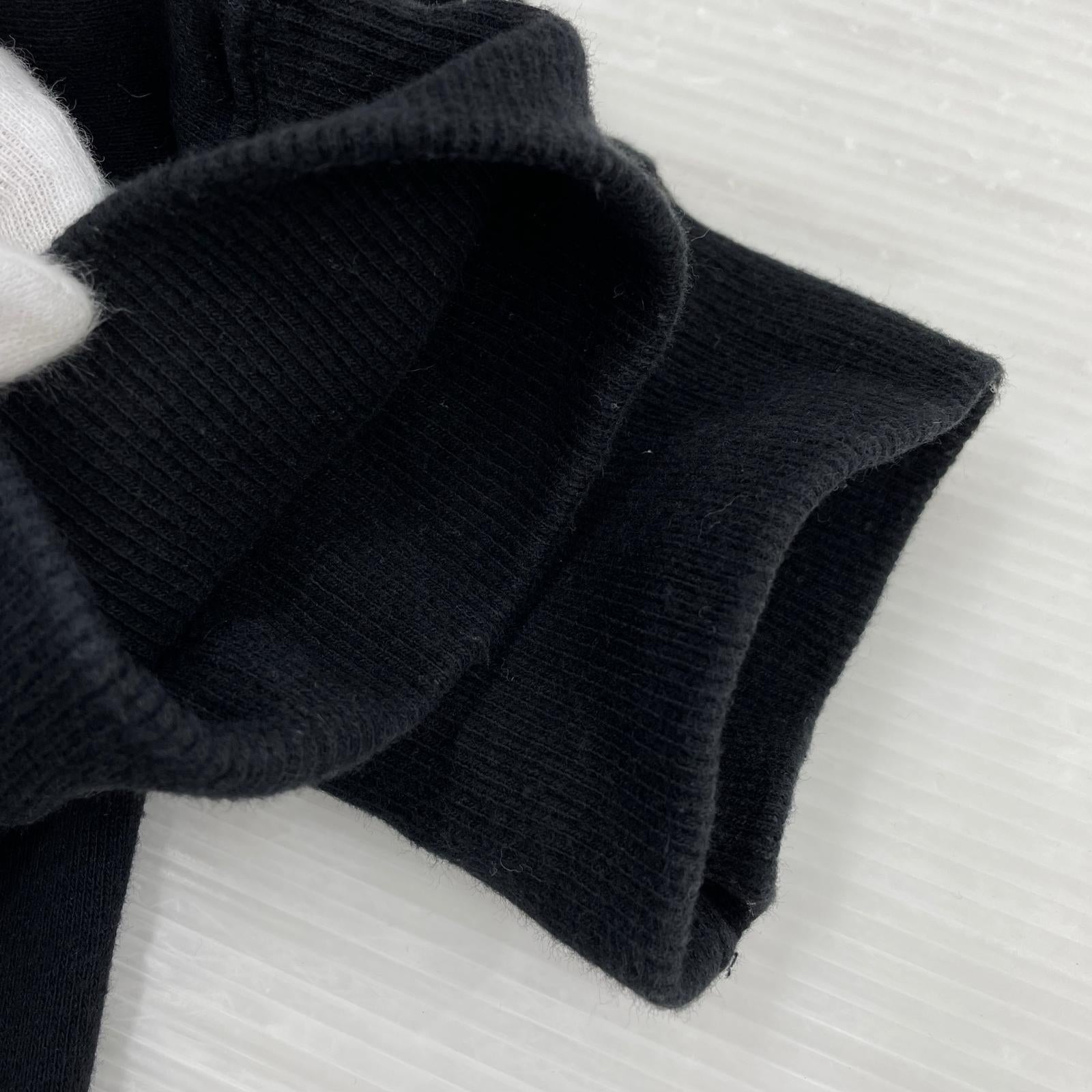 パーカー Yohji Yamamoto POUR HOMME 袖ロゴ プルオーバーパーカー 3 黒 3 ブラック