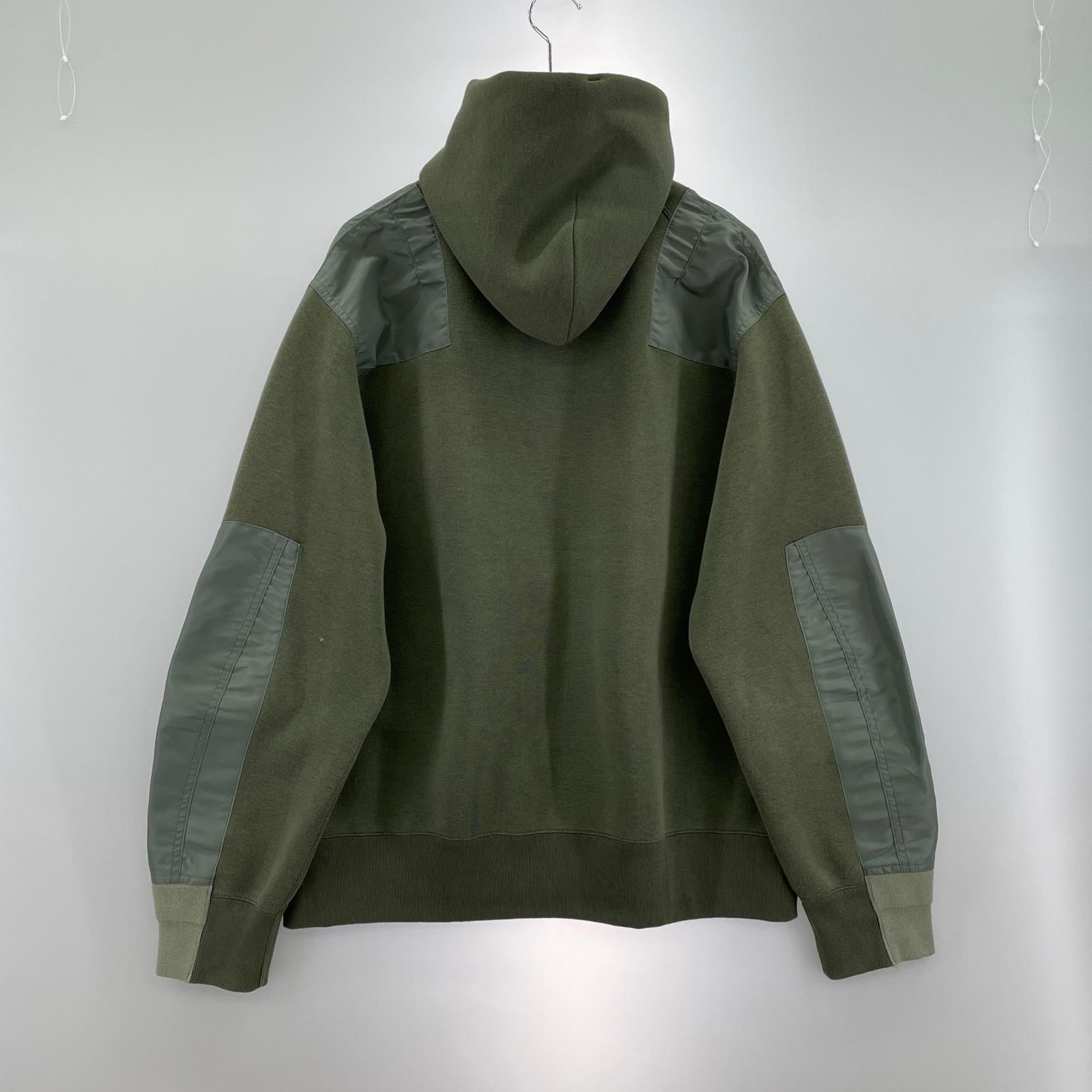 パーカー Sacai 24AW Sponge Sweat Hoodie スポンジパーカー 3 3 カーキ