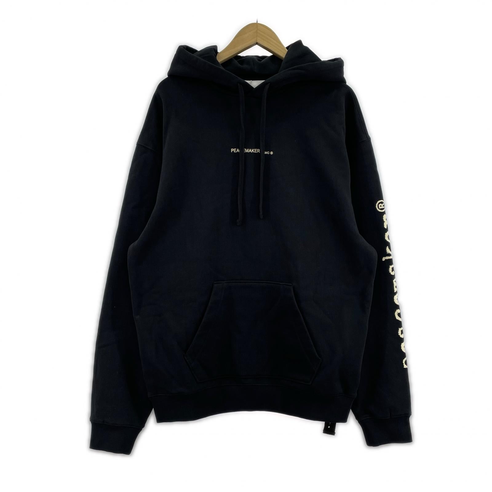 パーカー OAMC×PEACEMAKER 25AW Loose Fit Hoodie Pigeon Print S 黒 S ブラック