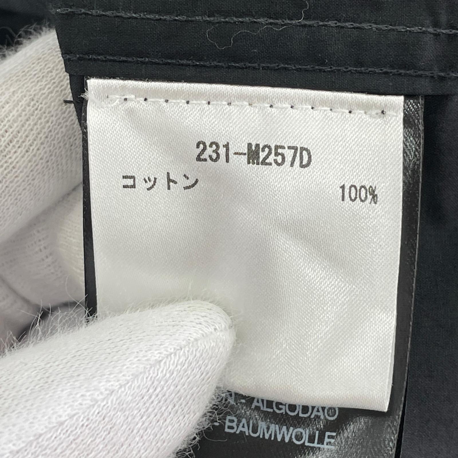 長袖シャツ RAF SIMONS×Philippe Vandenberg 23SS アートパッチ オーバーサイズシャツ 46 黒 46 ブラック