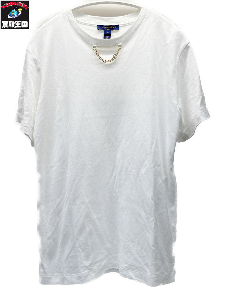 LOUIS VUITTON 23SS LVチェーンTシャツ XS 白 RW231W UOL FOTS44