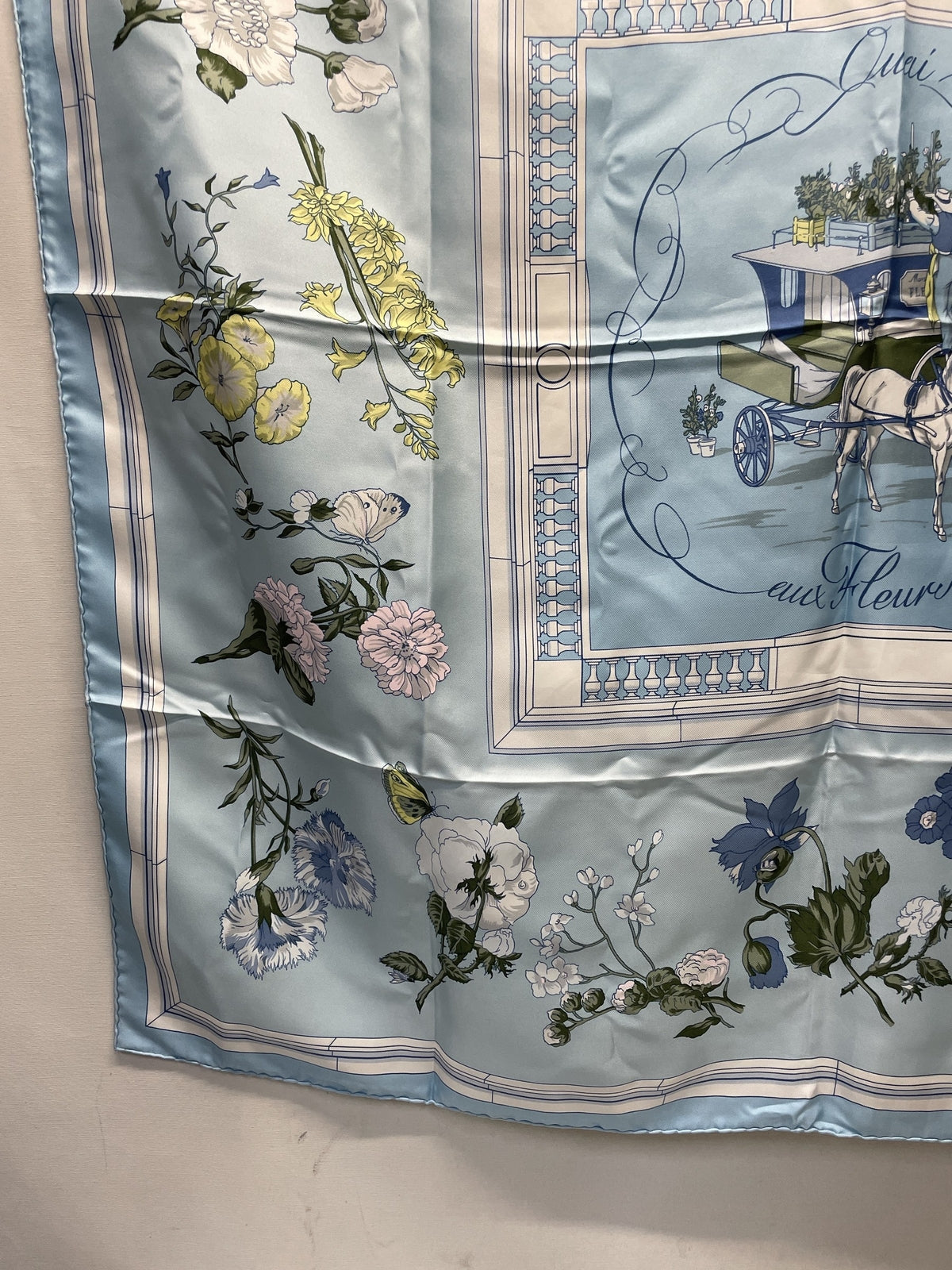 HERMES カレ90 Queu eux Fleur 花咲く海岸通り
