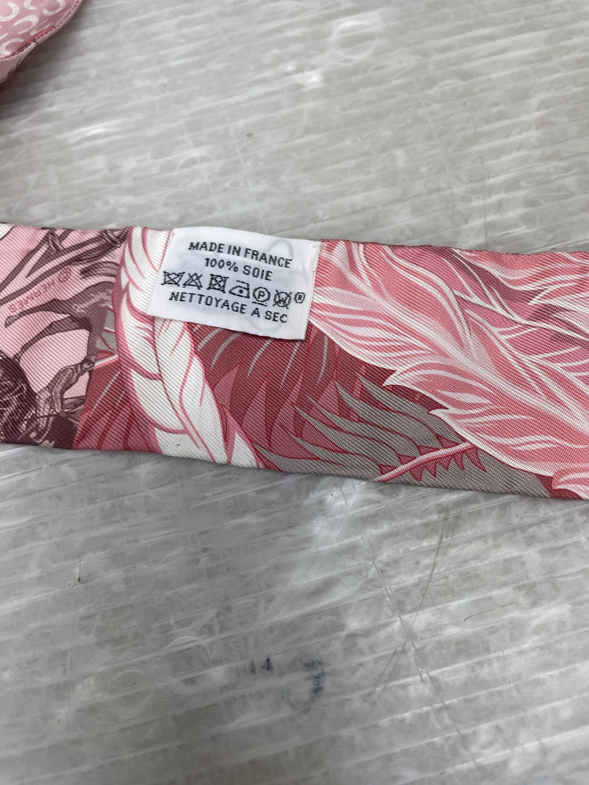 HERMES ツイリースカーフ Cheval Phoenix 馬と不死鳥 ピンク
