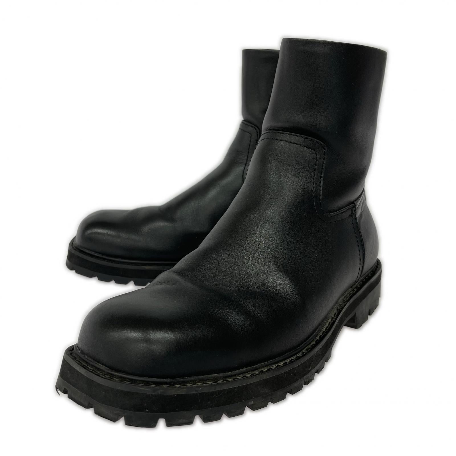ブーツ ×ZARA サイドジップ Vibramソール 黒 (42)