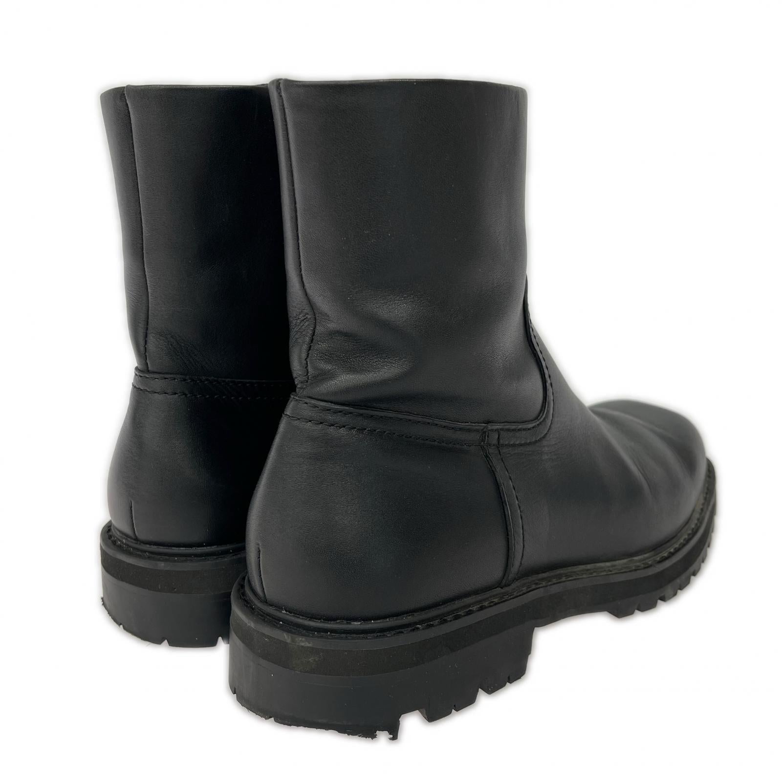 ブーツ ×ZARA サイドジップ Vibramソール 黒 (42)