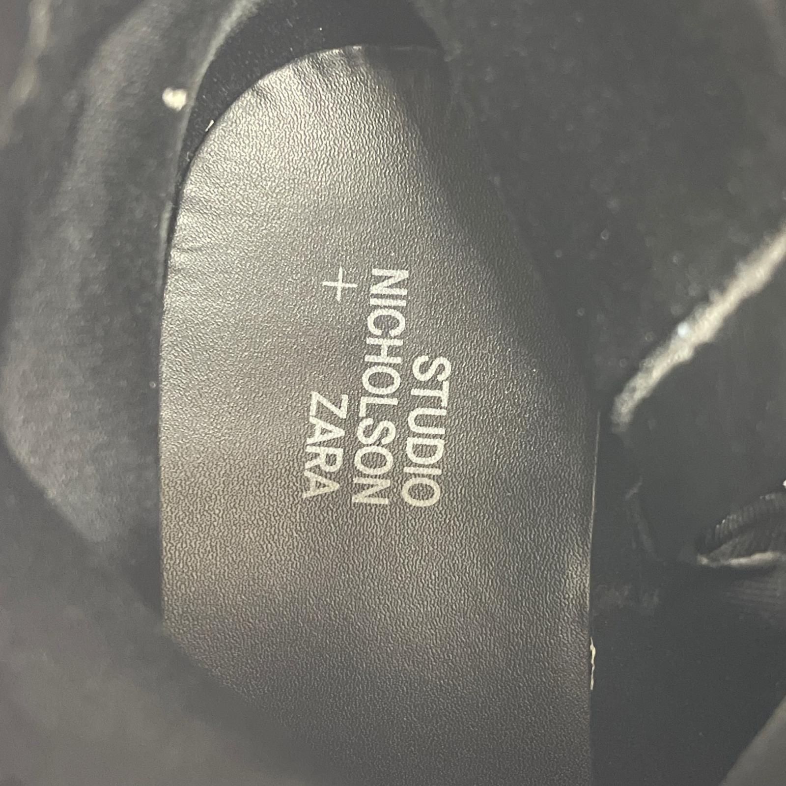 ブーツ ×ZARA サイドジップ Vibramソール 黒 (42)
