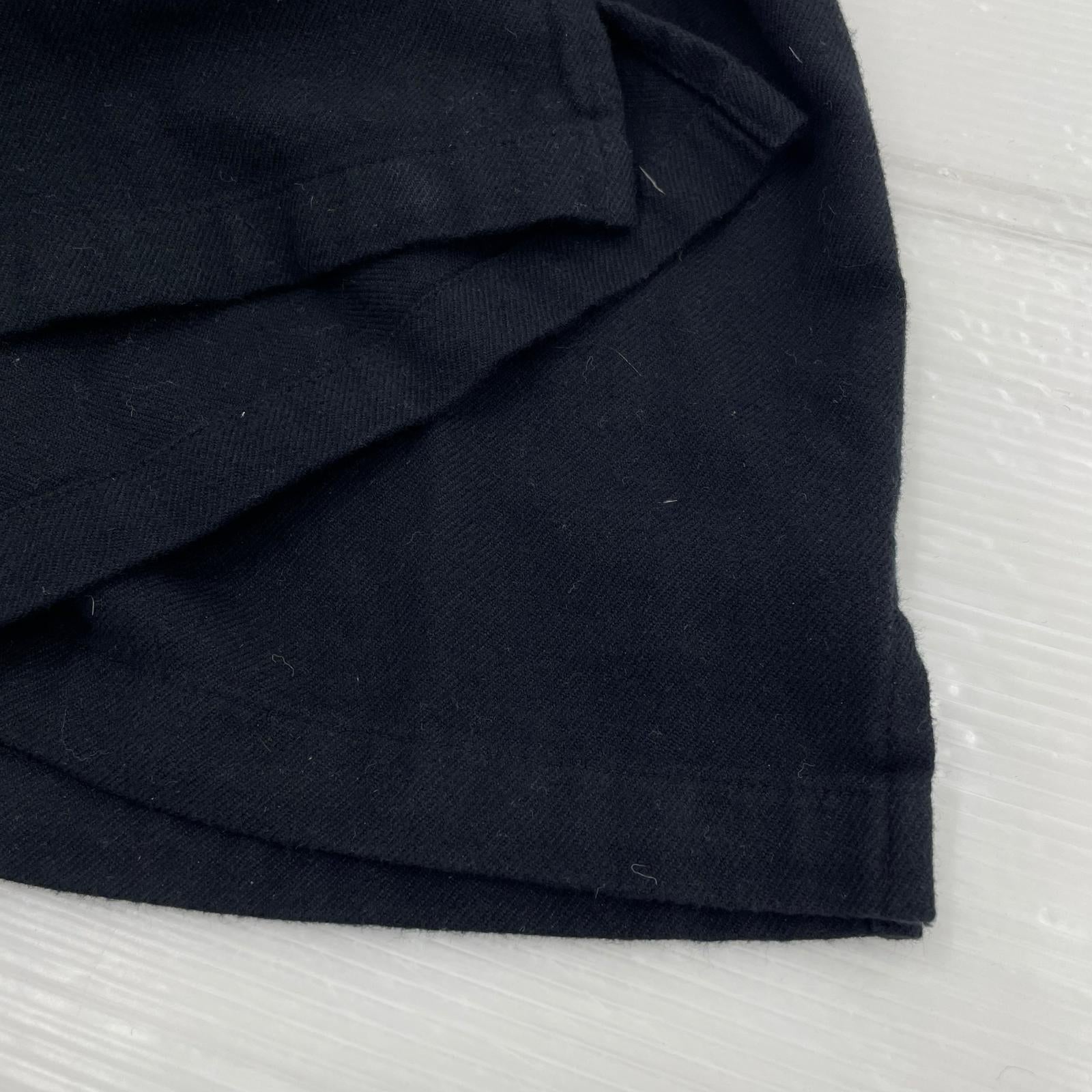 長袖シャツ 24FW Fur trim Flannel Hooded Shirt S ブラック