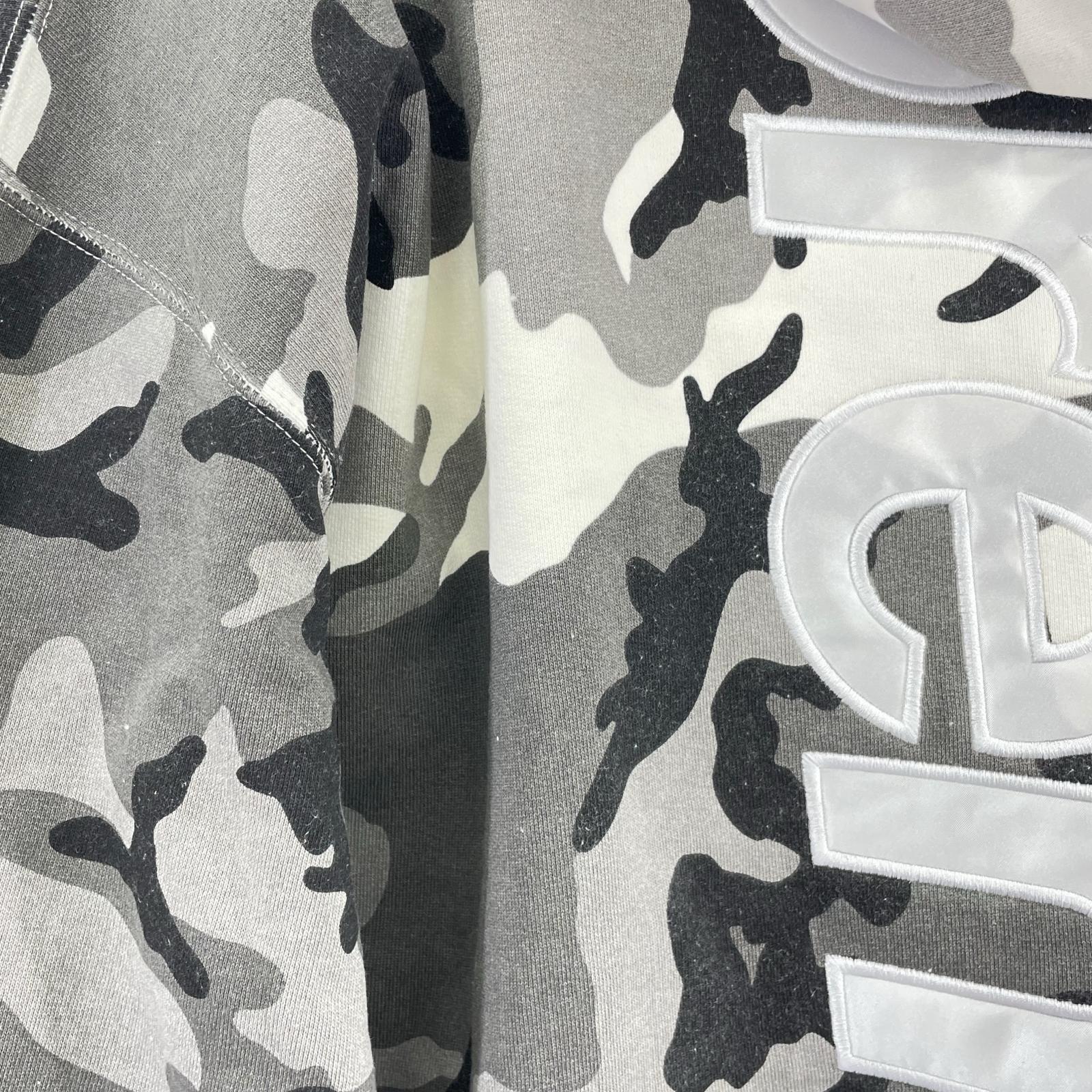 パーカー Supreme 26SS Satin Applique Hooded Sweatshirt XL スノーカモ ブラック