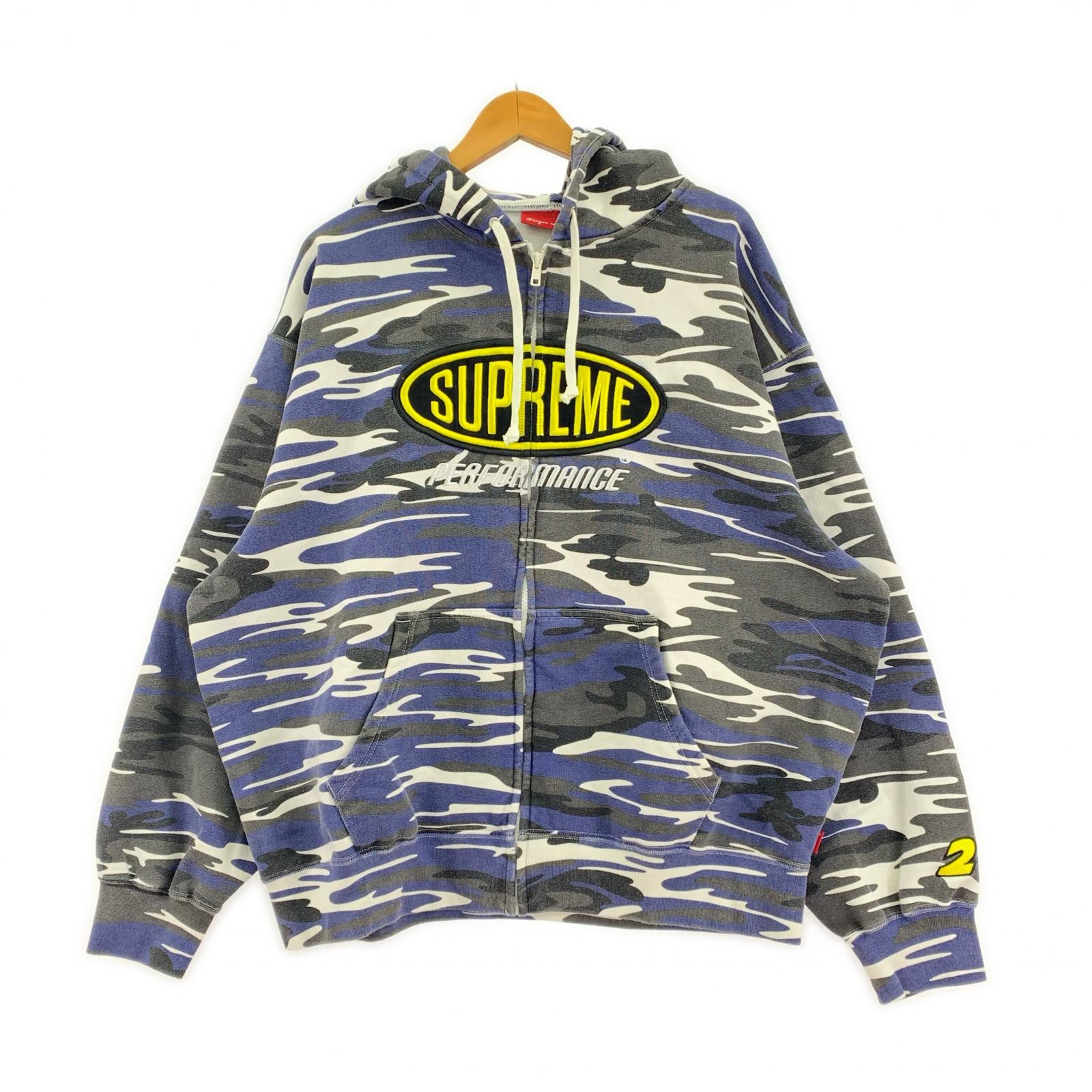 パーカー Supreme 26SS performance zip up hooded sweatshirt L 青 L ブルー
