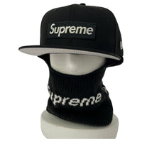 キャップ Supreme×NEW ERA Box Logo Balaclava Navy 黒 ブラック