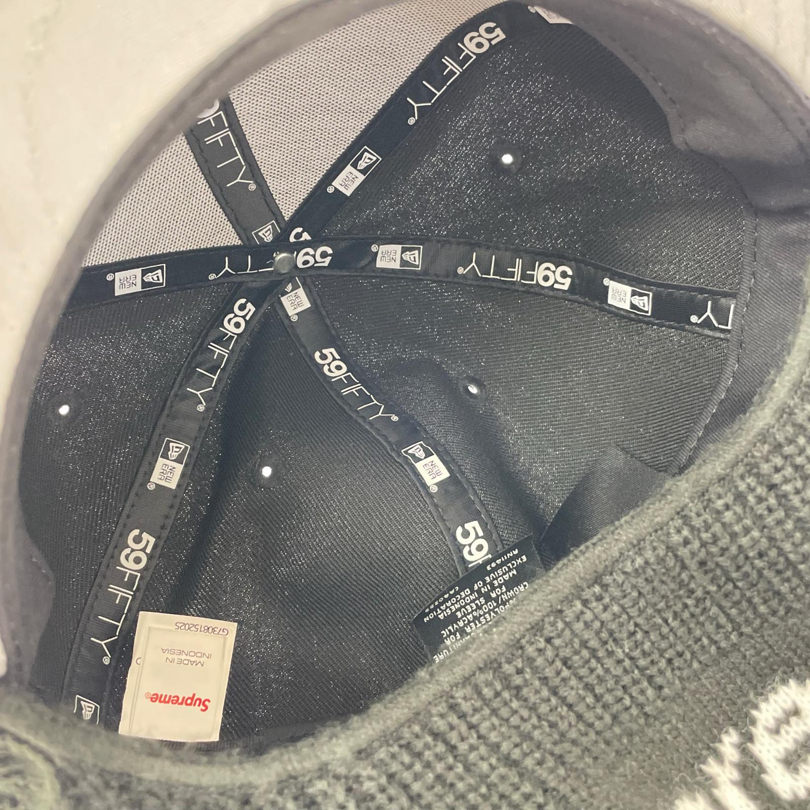 キャップ Supreme×NEW ERA Box Logo Balaclava Navy 黒 ブラック