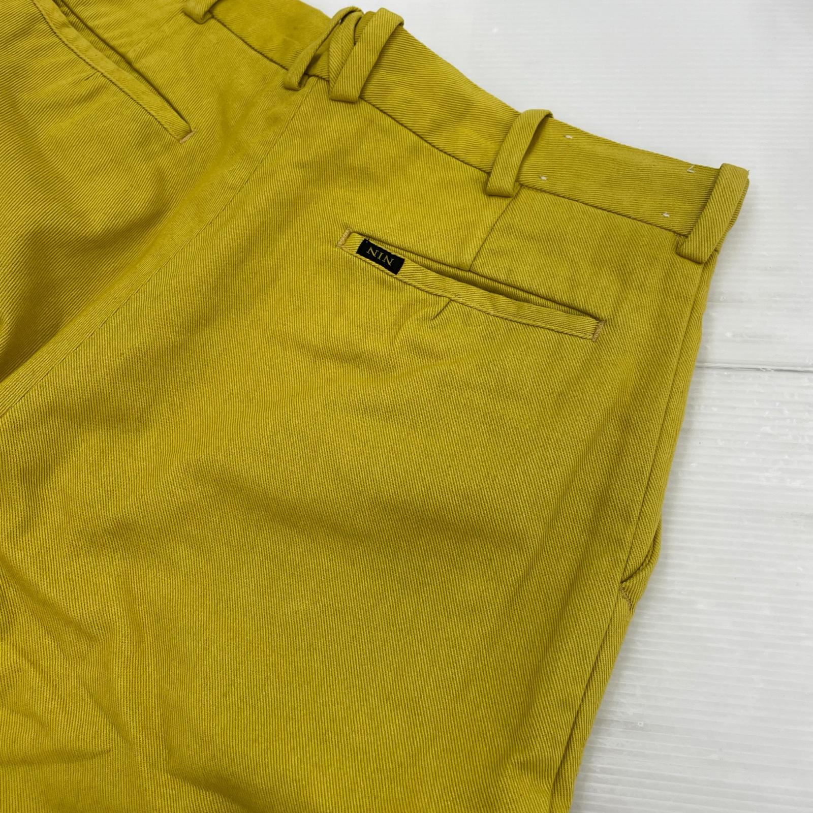 パンツ NICENESS SHORTER 製品染パンツ M イエロー M イエロー