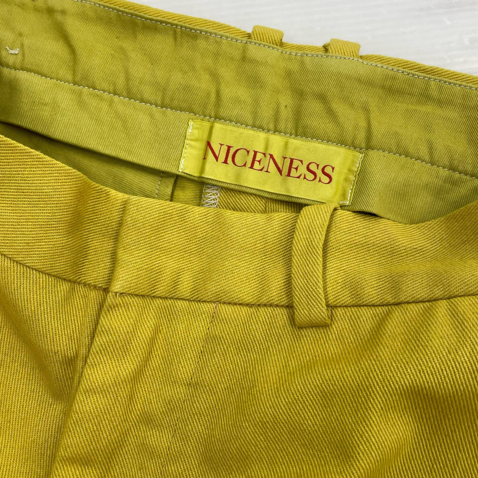パンツ NICENESS SHORTER 製品染パンツ M イエロー M イエロー
