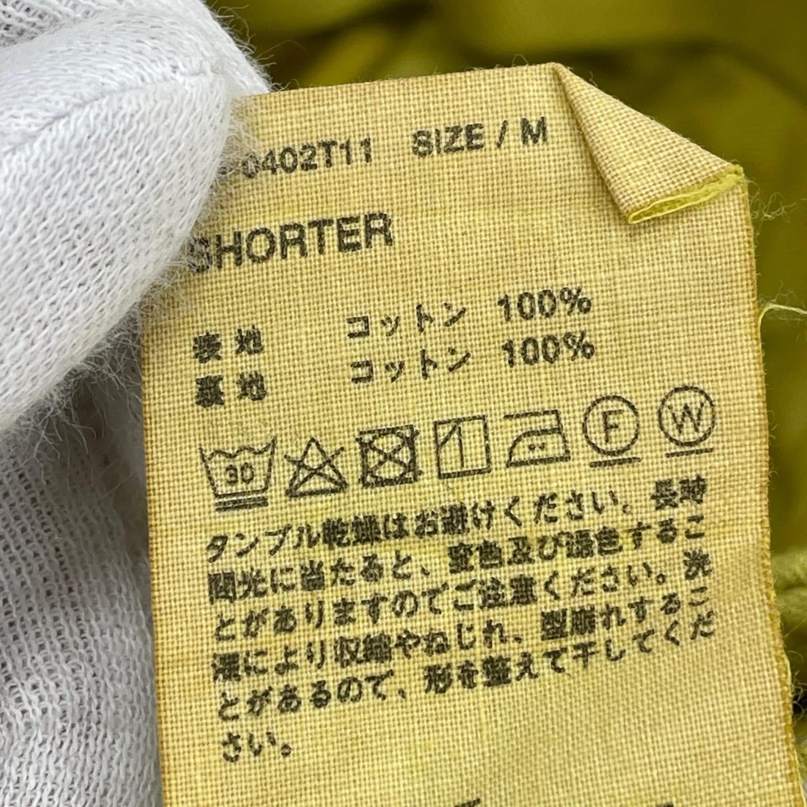 パンツ NICENESS SHORTER 製品染パンツ M イエロー M イエロー