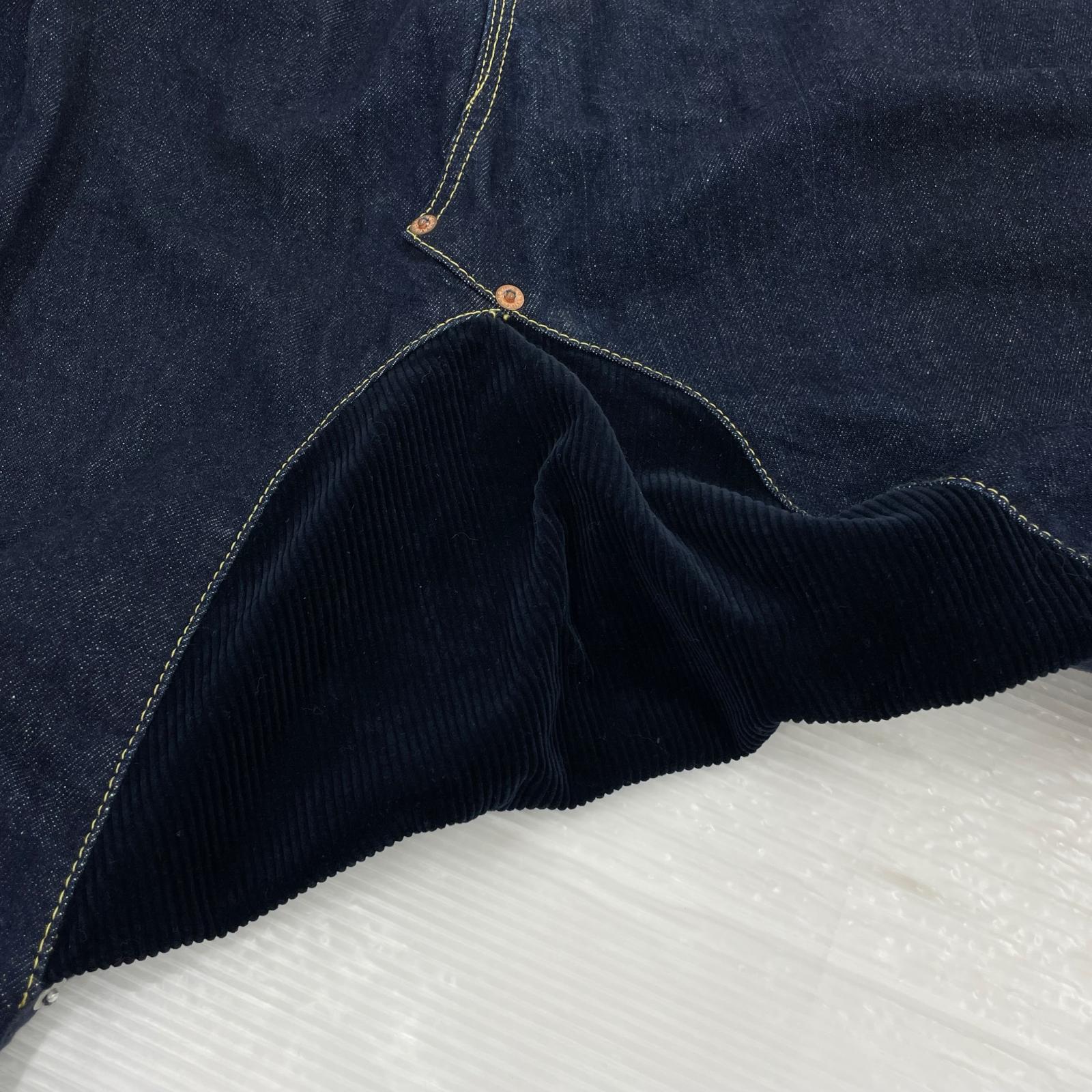 デニムパンツ サルエルパンツ M ネイビー