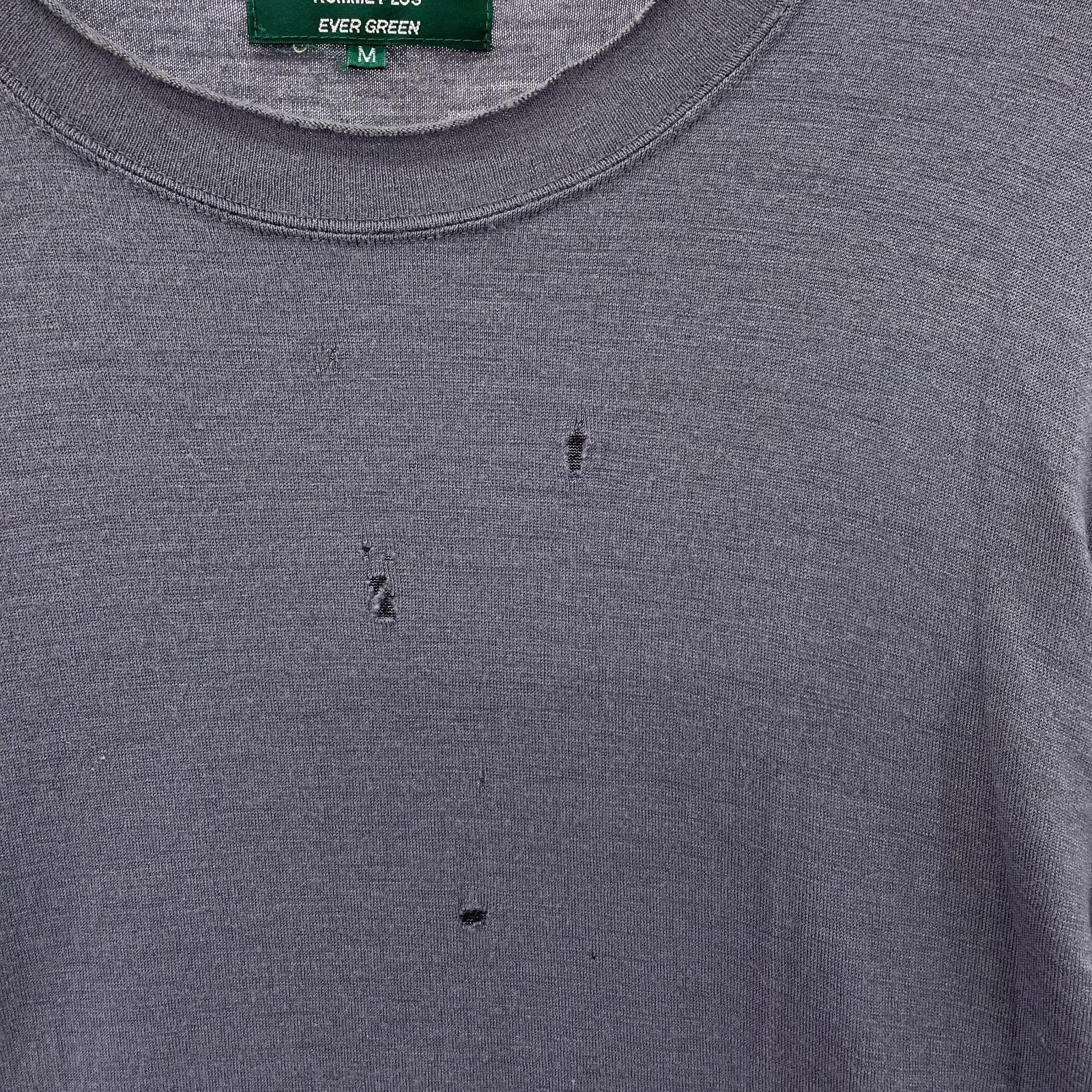ニット HOMME PLUS EVER GREEN ウールカットソー グレー M グレー