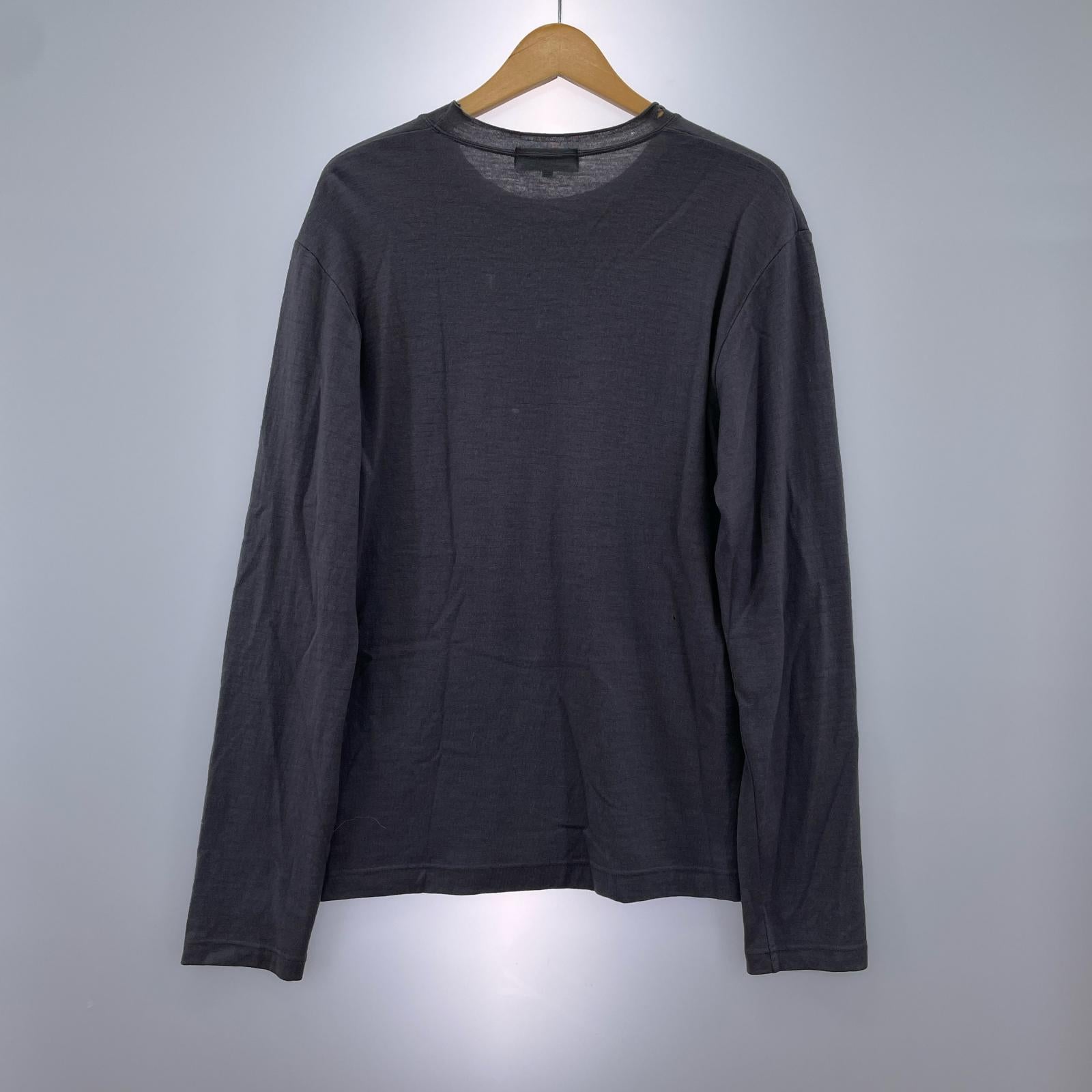 ニット HOMME PLUS EVER GREEN ウールカットソー グレー M グレー