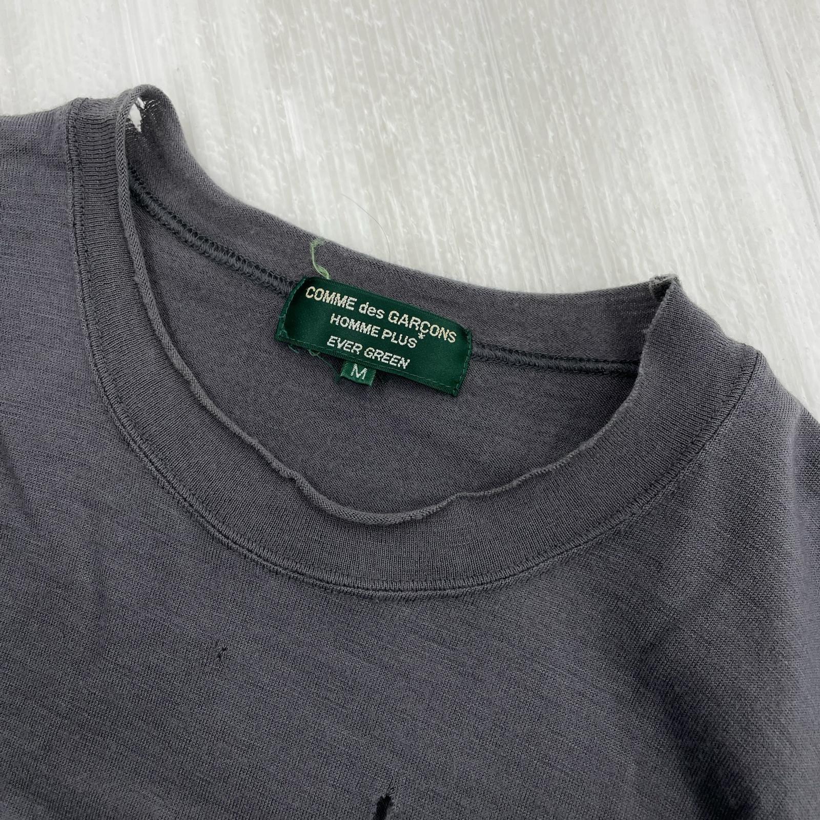 ニット HOMME PLUS EVER GREEN ウールカットソー グレー M グレー