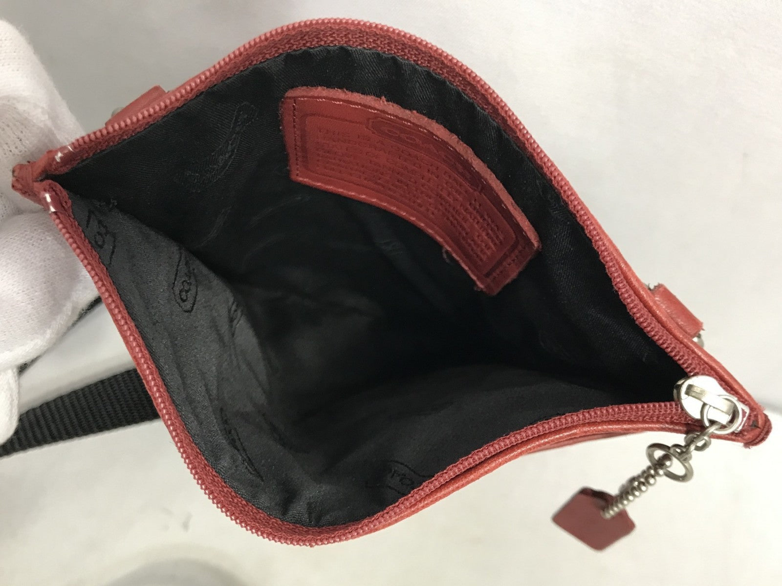 COACH レザーショルダーバッグ レッド