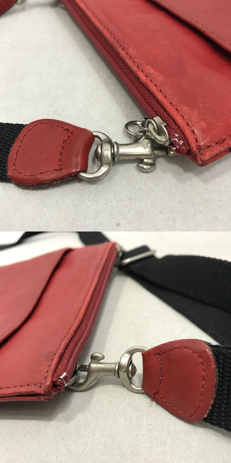 COACH レザーショルダーバッグ レッド