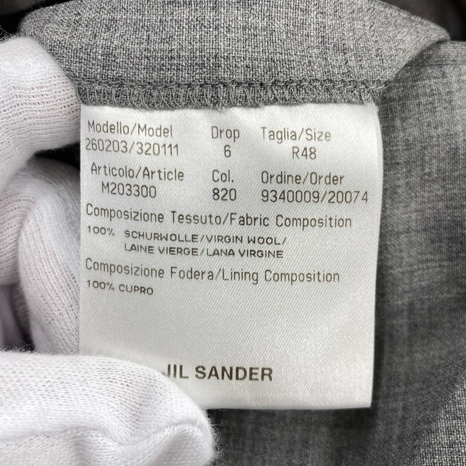 ジャケット JIL SANDER 00s頃 サマーウールセットアップ 48 グレー 48 グレー