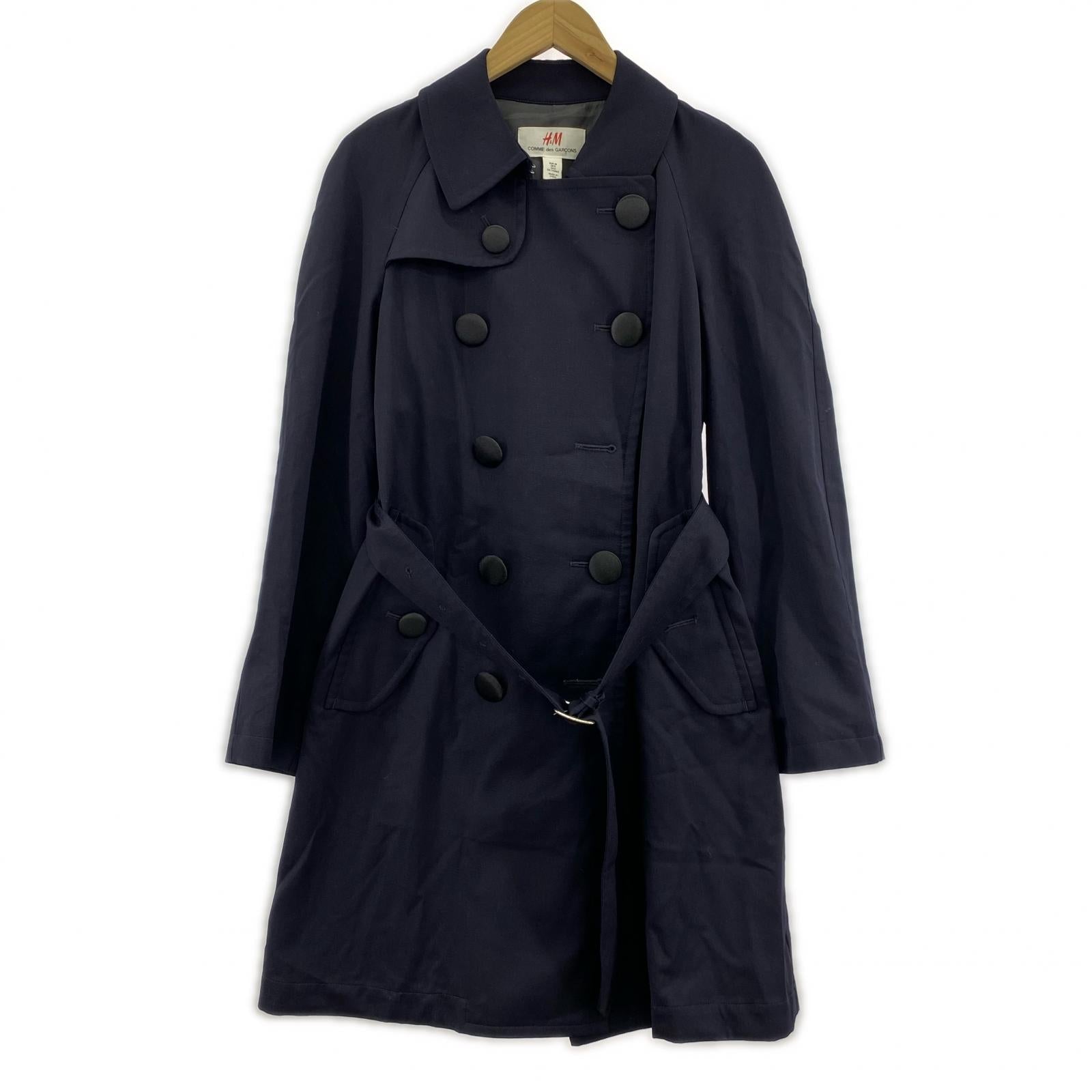 ジャケット COMME des GARCONS H&M トレンチコート 38 ネイビー 38 ネイビー