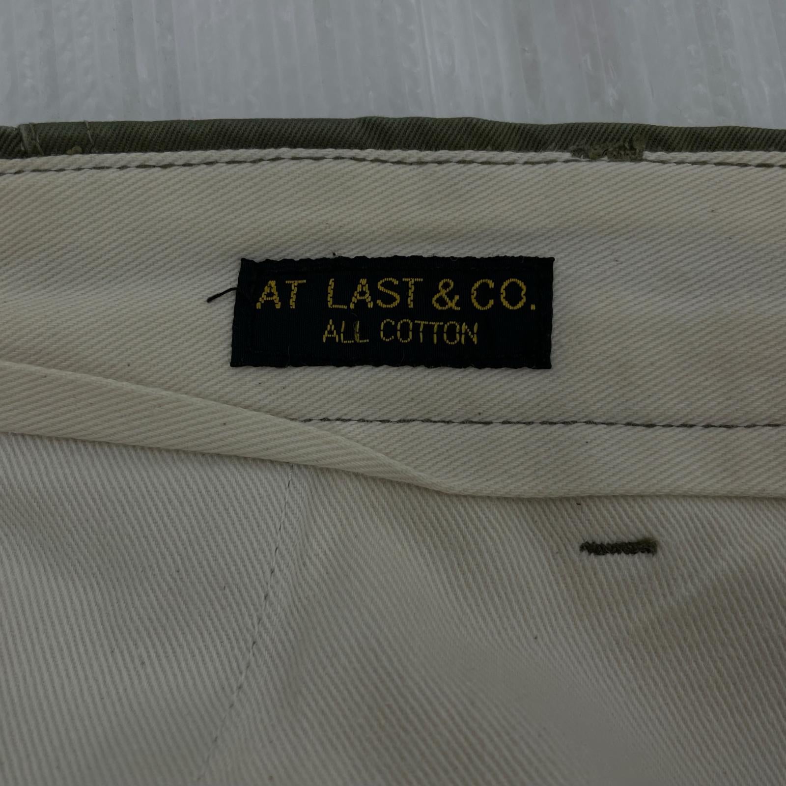 パンツ AT LAST&CO チノ GRN W34 34 グリーン