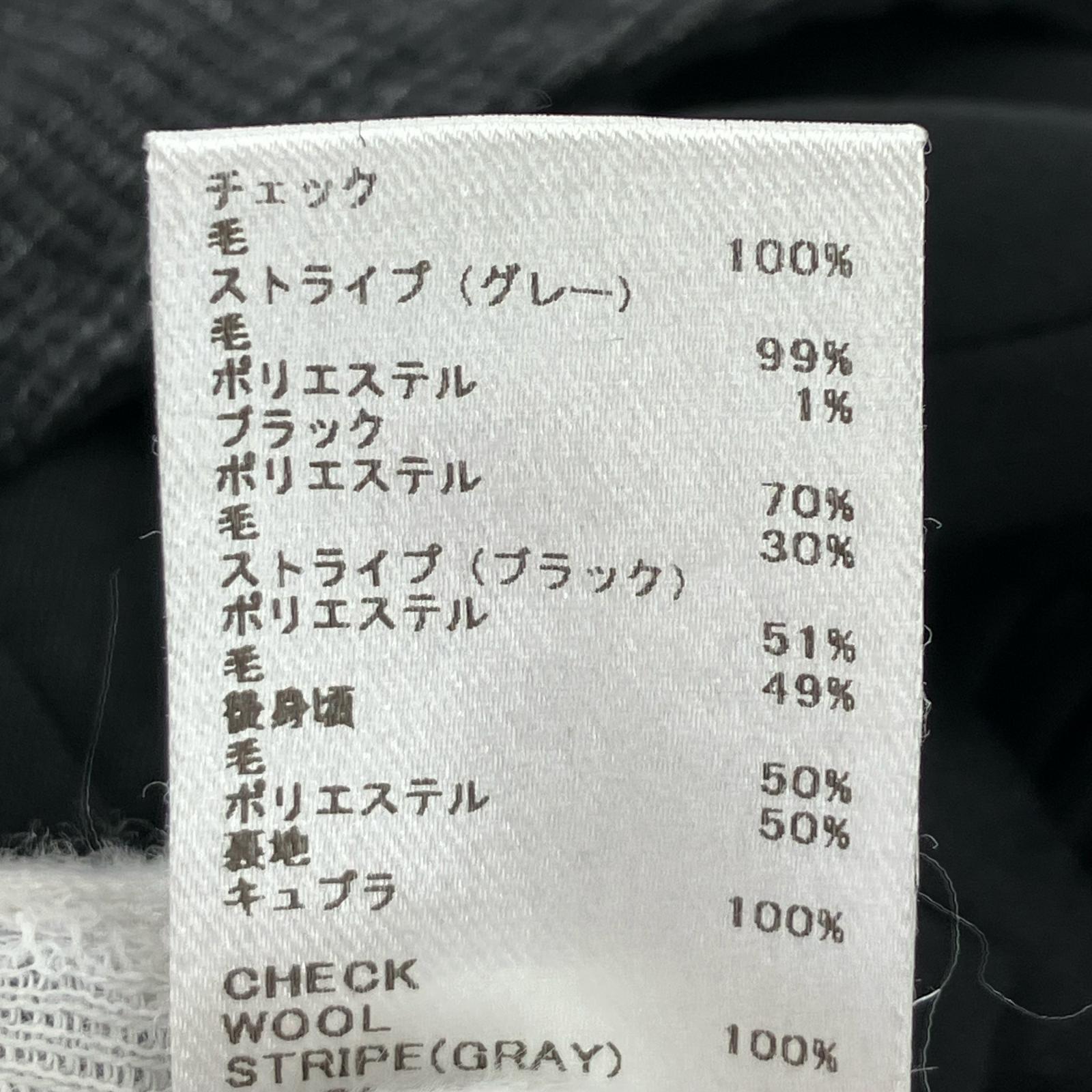 パンツ ストライプ 切替スラックス ブラック グレー (w31) 1