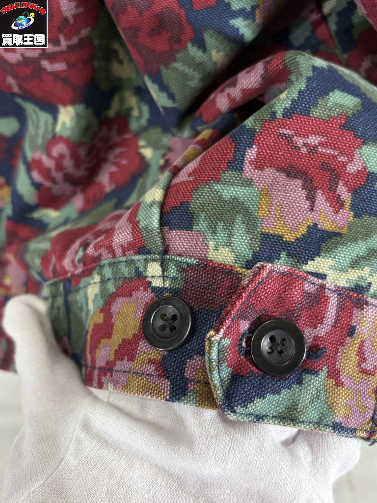 ブルゾン 20AW Digi Floral Leather Collar Work Jacket S
