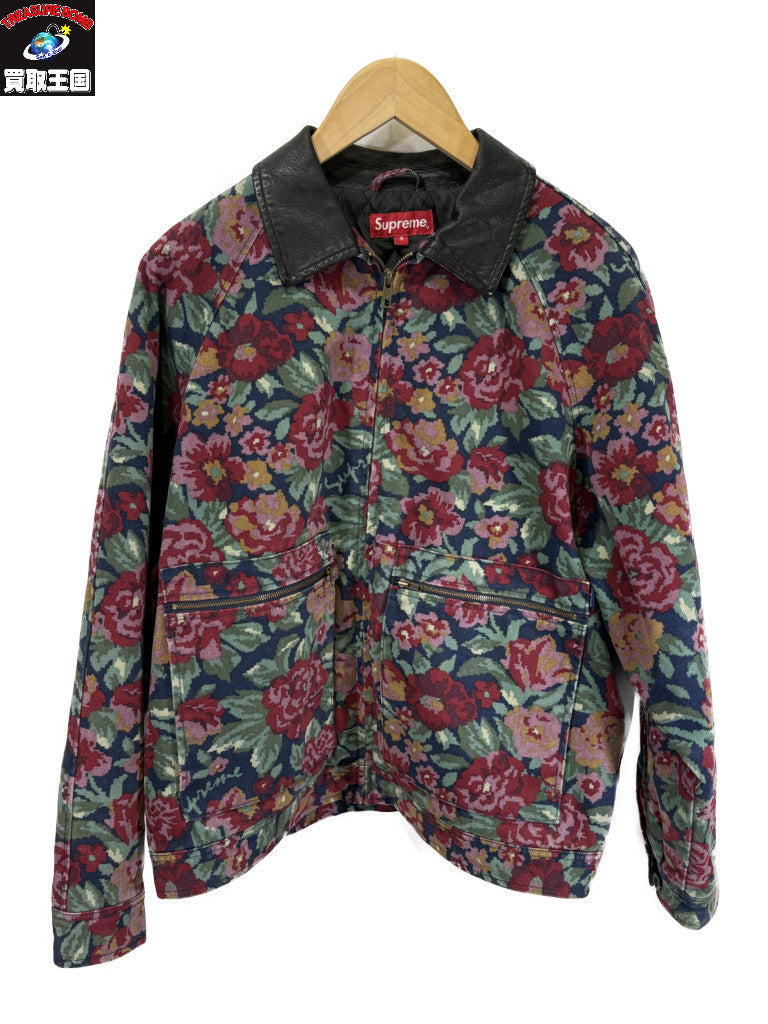 ブルゾン 20AW Digi Floral Leather Collar Work Jacket S