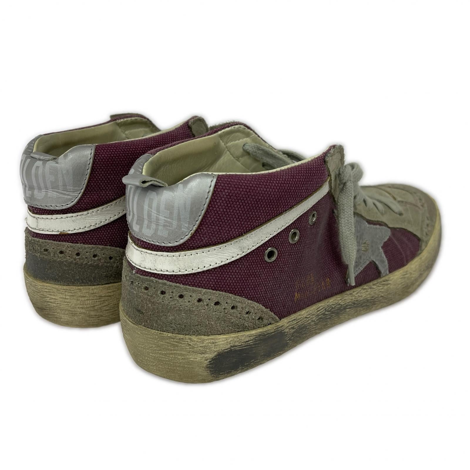 スニーカー MID STAR SZ 37 ピンク グレー (41)