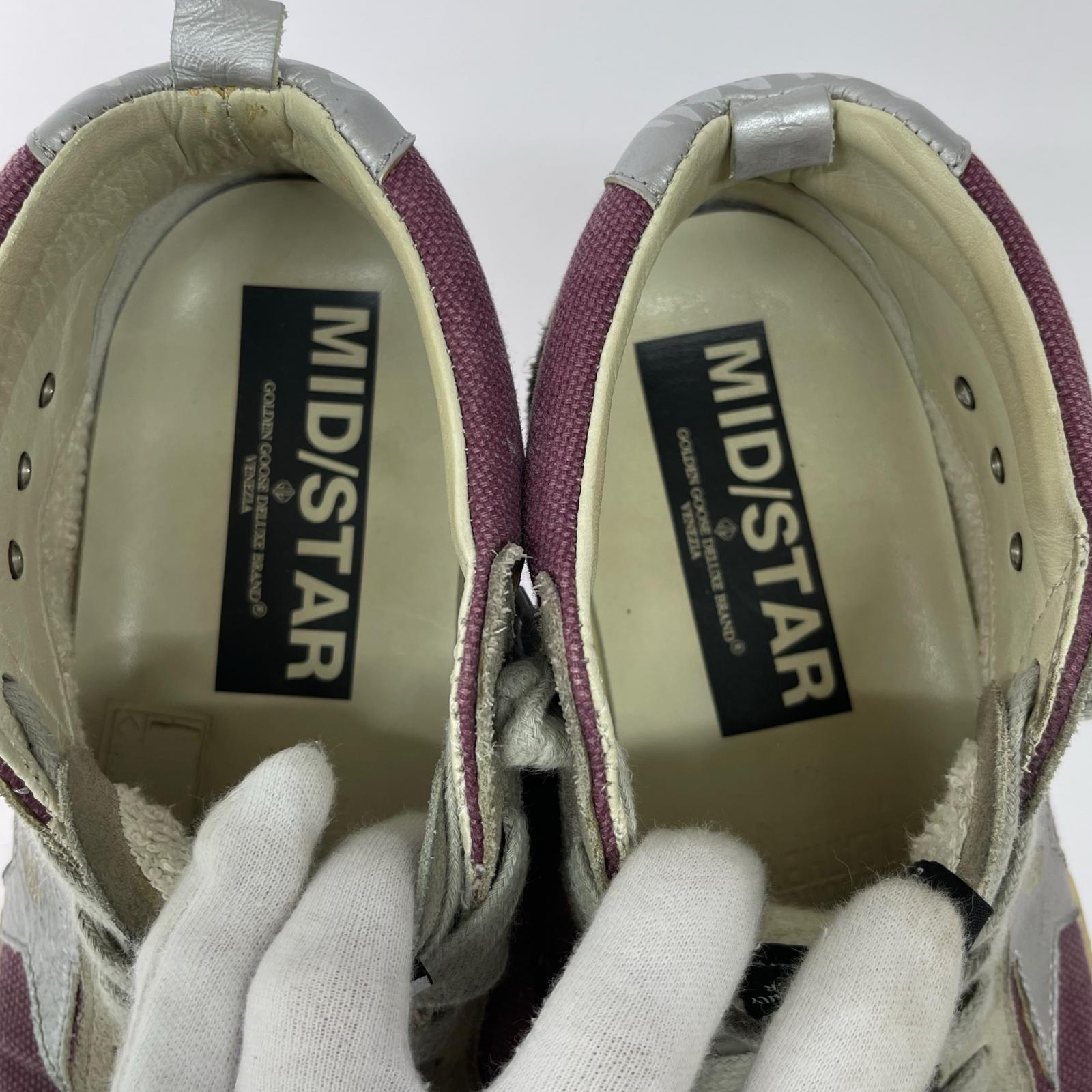 スニーカー MID STAR SZ 37 ピンク グレー (41)