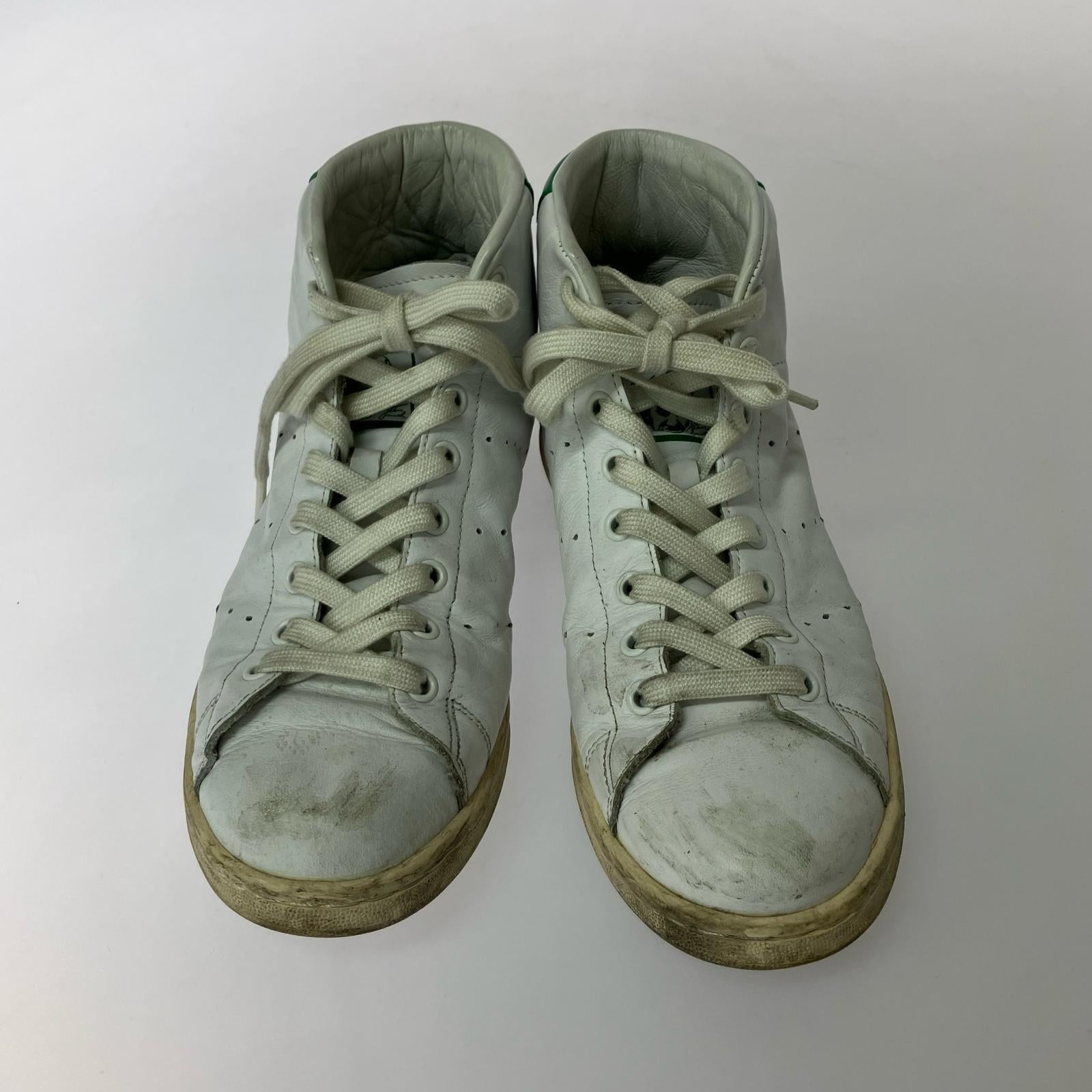 スニーカー STAN SMITH MID RUNNING 白緑 (26.5) 26.5cm (US8 1/2 UK8 EU43) ホワイト