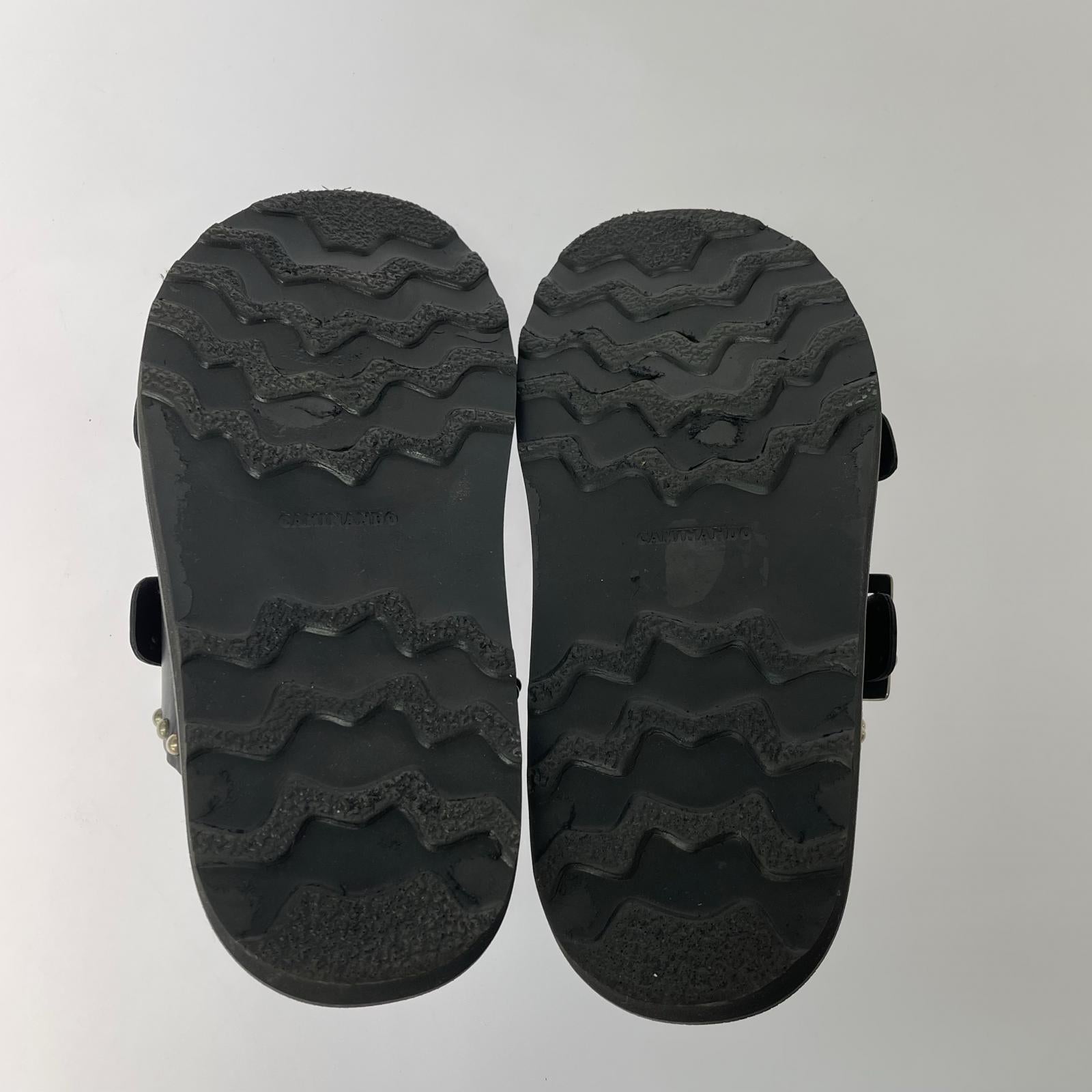 サンダル CANINADO×HTC DOUBLESTRAP SANDAL スタッズ サンダル 黒 ブラック