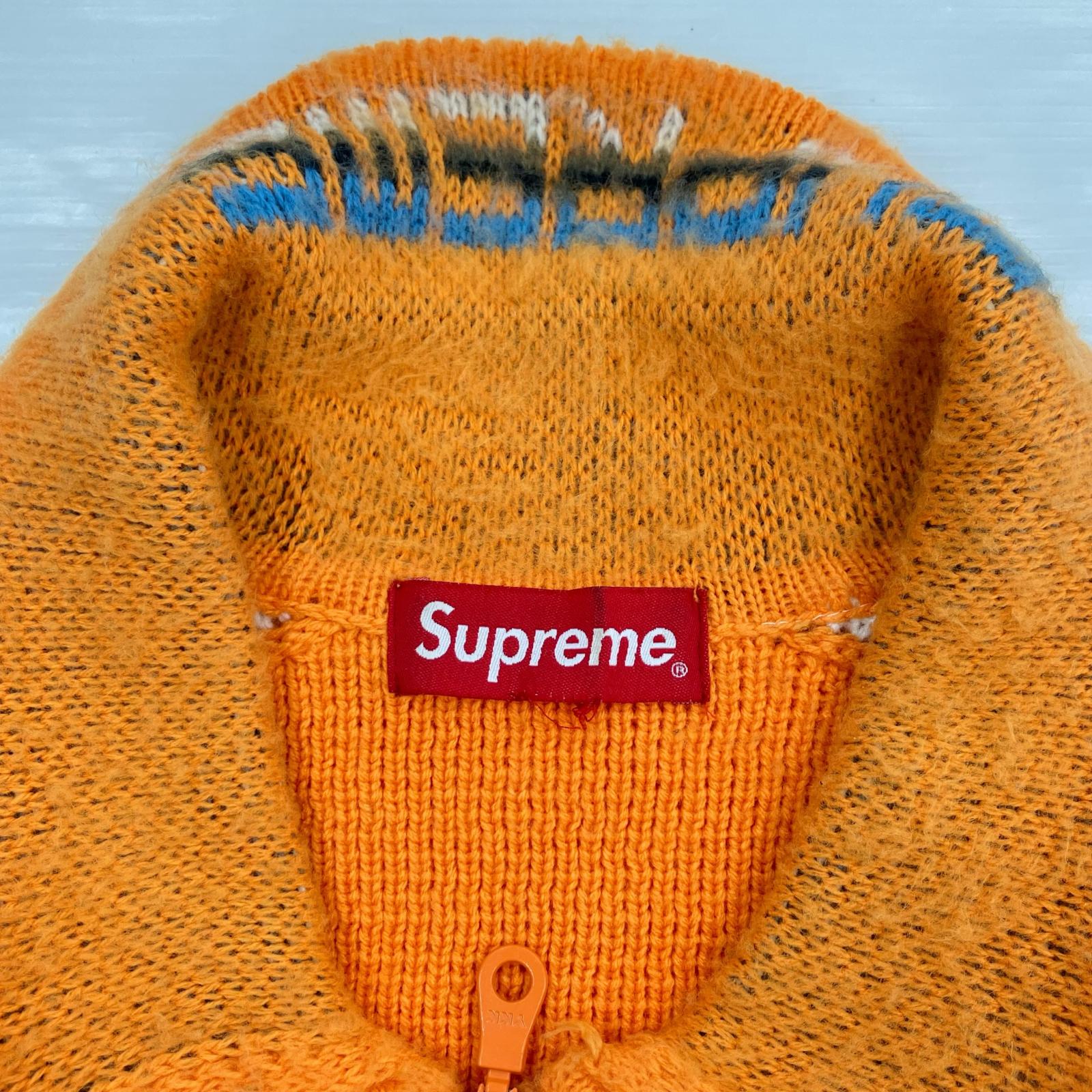 ニット Sleeve Stripe Zip Up Sweater オレンジ ()
