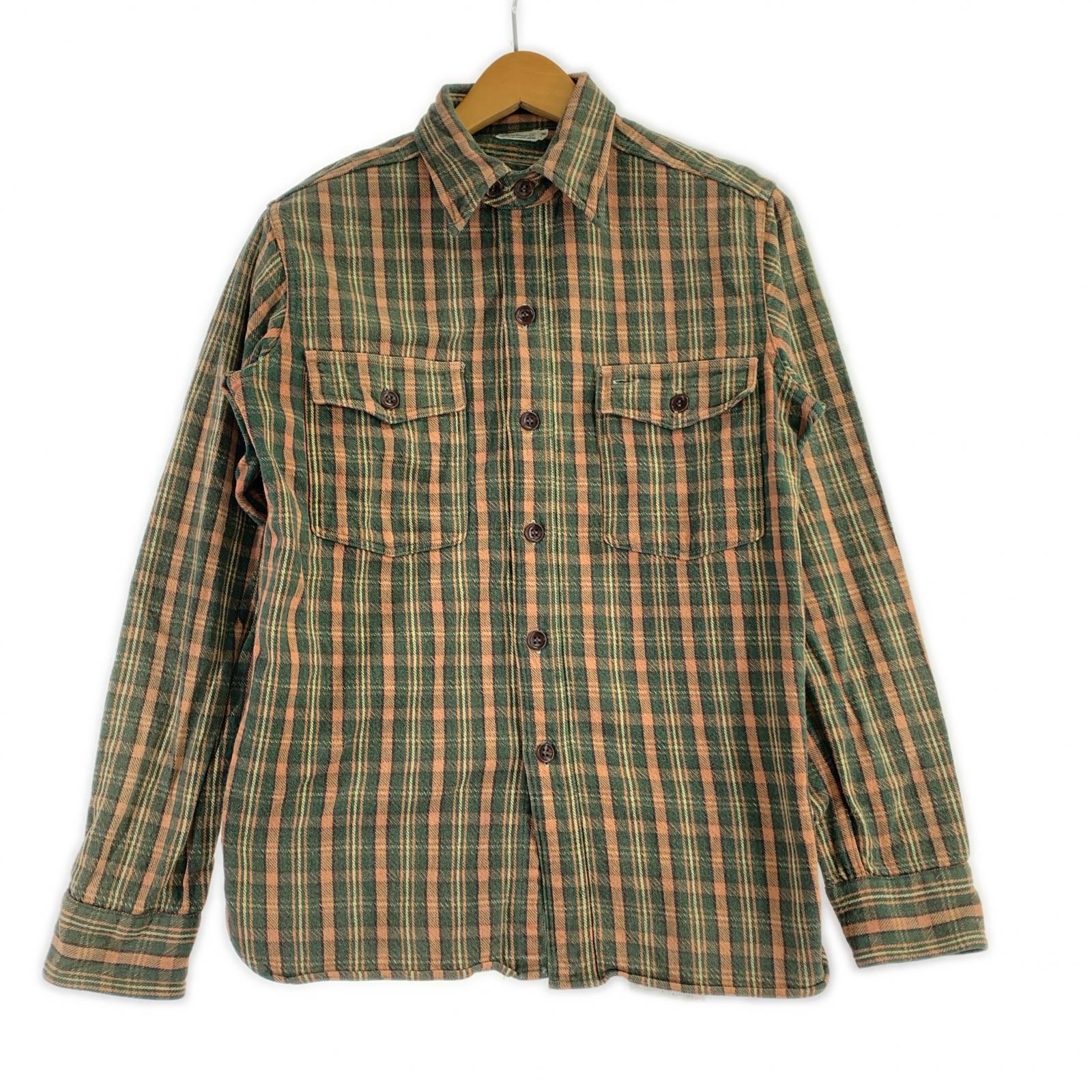 長袖シャツ duckdigger ネルシャツ GRN 36 グリーン