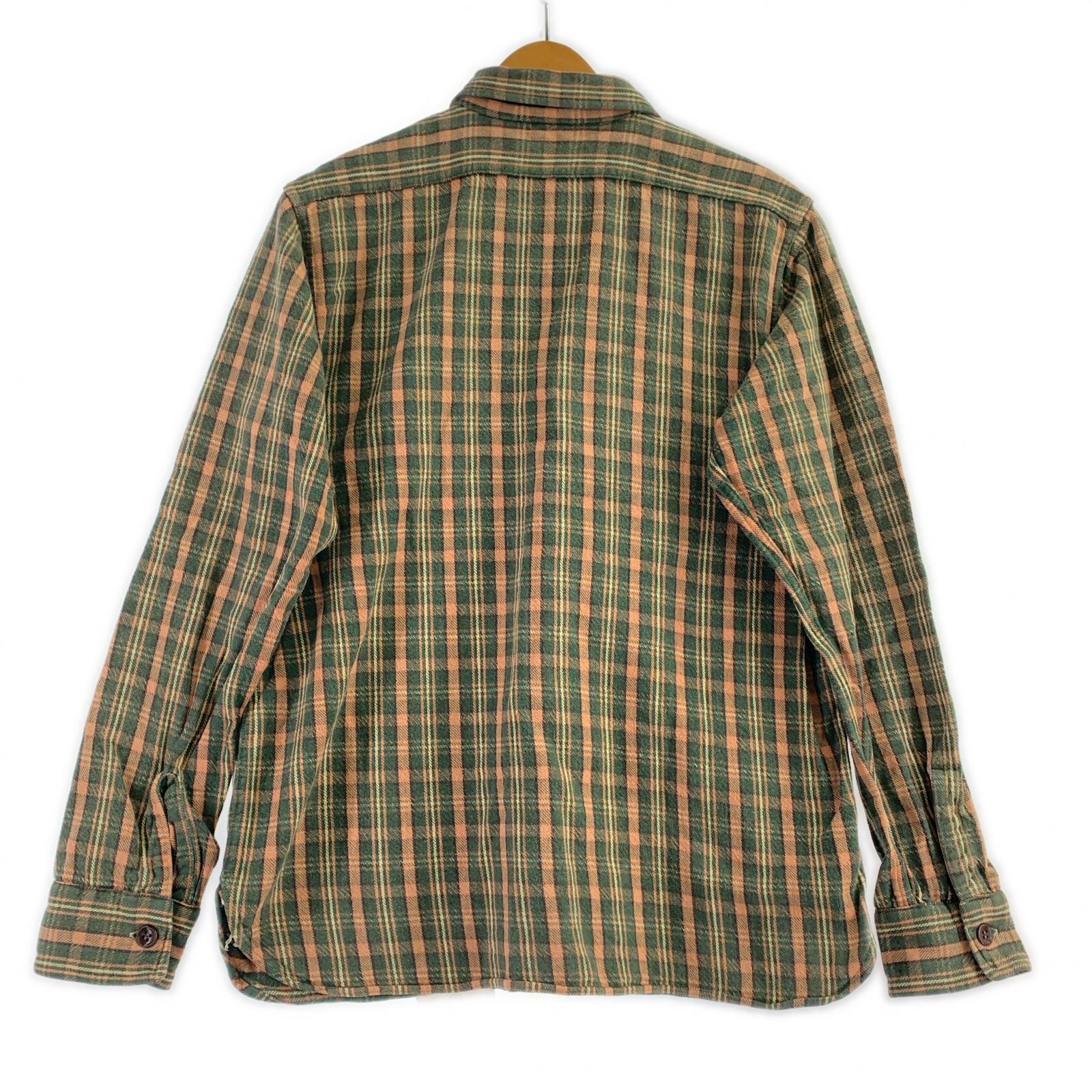 長袖シャツ duckdigger ネルシャツ GRN 36 グリーン
