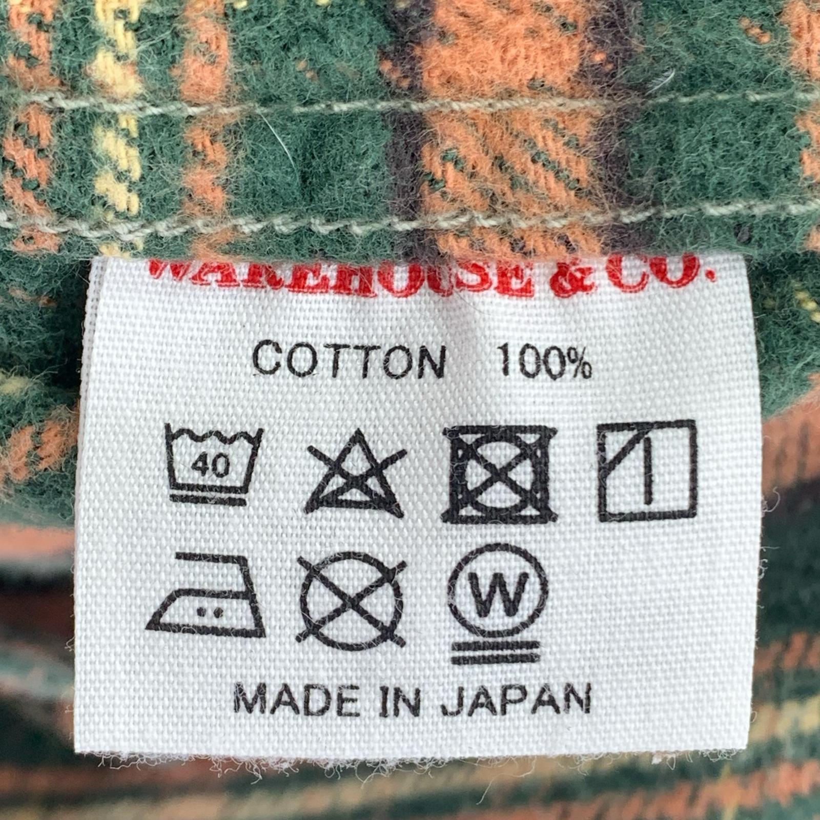 長袖シャツ duckdigger ネルシャツ GRN 36 グリーン