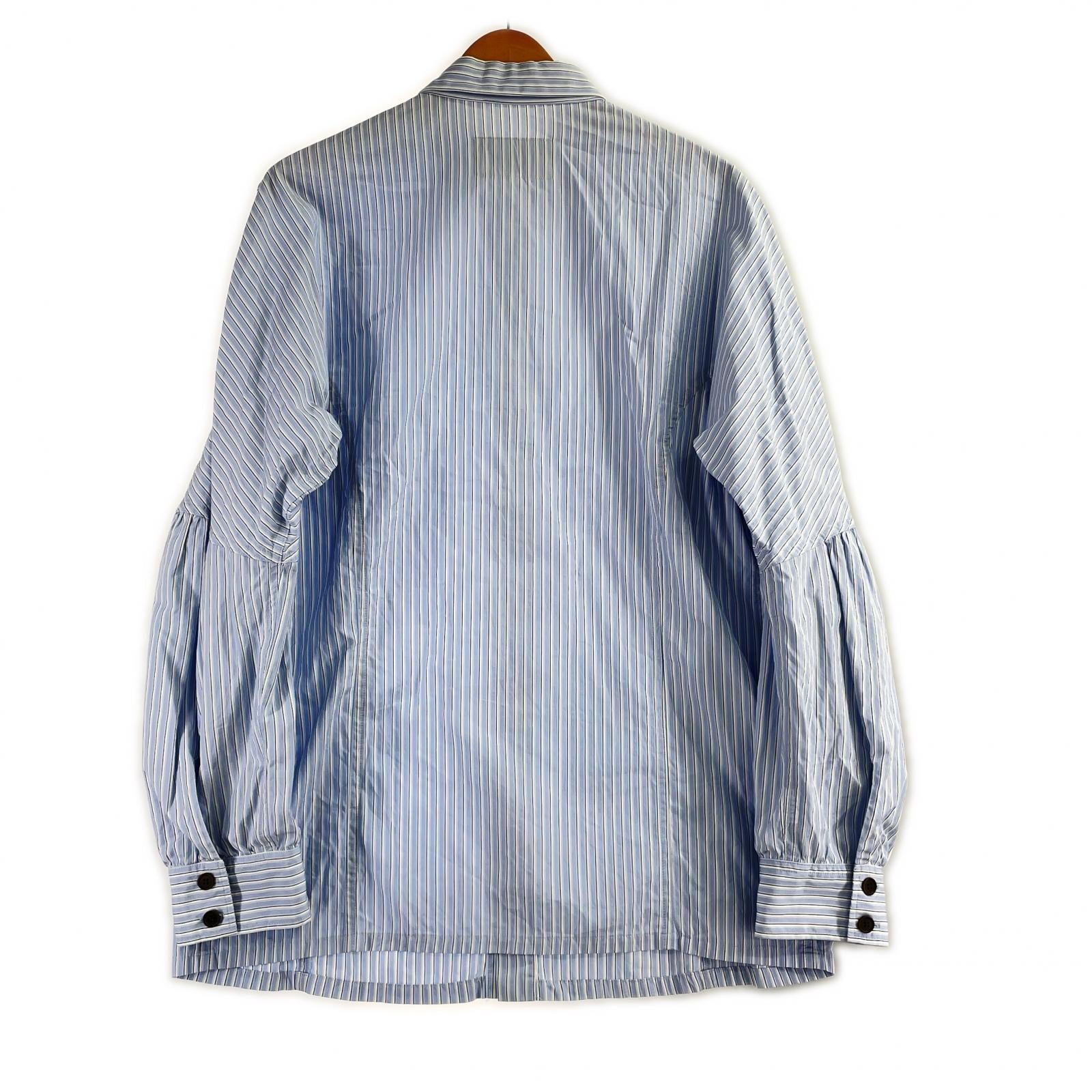 長袖シャツ Nemeth L/S切替ストライプシャツ M M ブルー