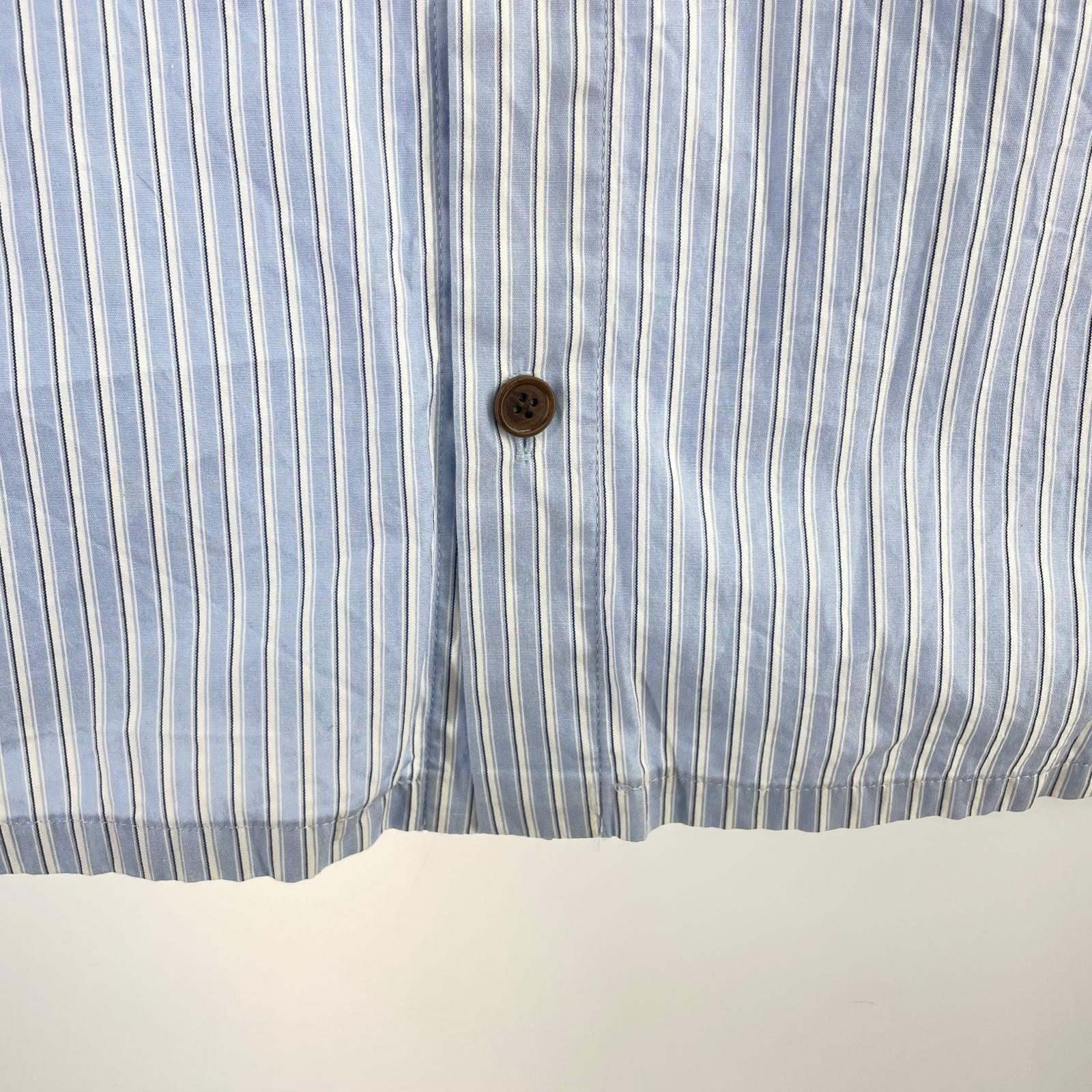 長袖シャツ Nemeth L/S切替ストライプシャツ M M ブルー