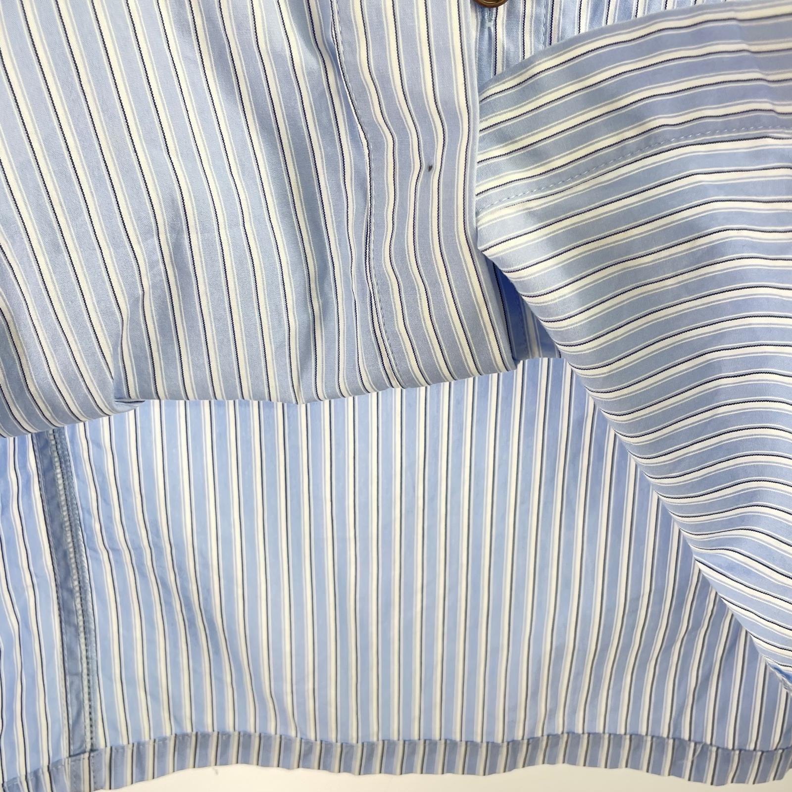 長袖シャツ Nemeth L/S切替ストライプシャツ M M ブルー