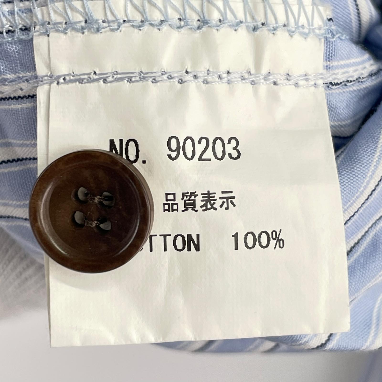 長袖シャツ Nemeth L/S切替ストライプシャツ M M ブルー