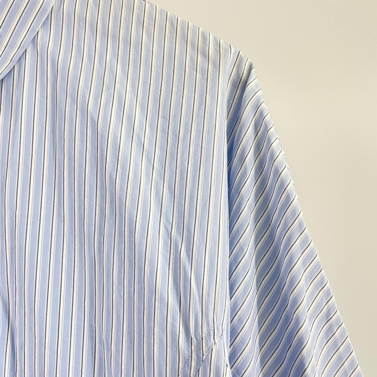 長袖シャツ Nemeth L/S切替ストライプシャツ M M ブルー