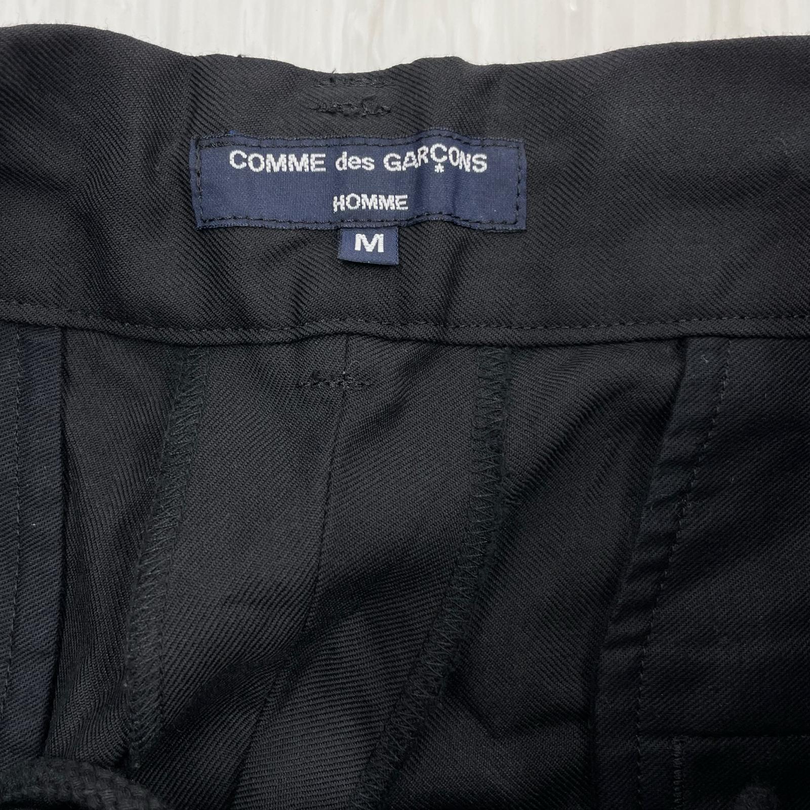 パンツ HOMME 24AW ウールワイドスラックス M M ブラック