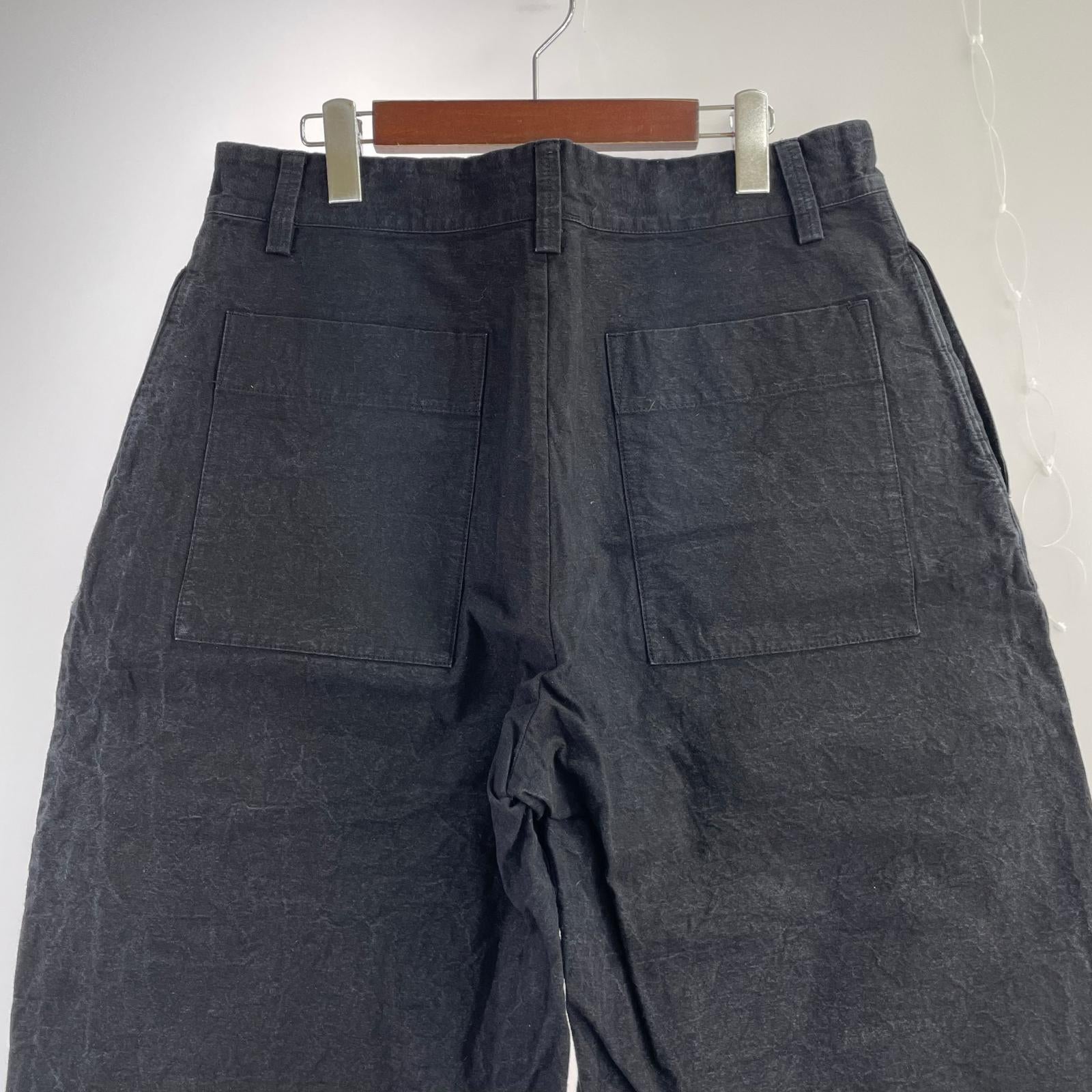 その他ボトムス MAN-TLE ワックスコーティングパンツ 黒 M ブラック
