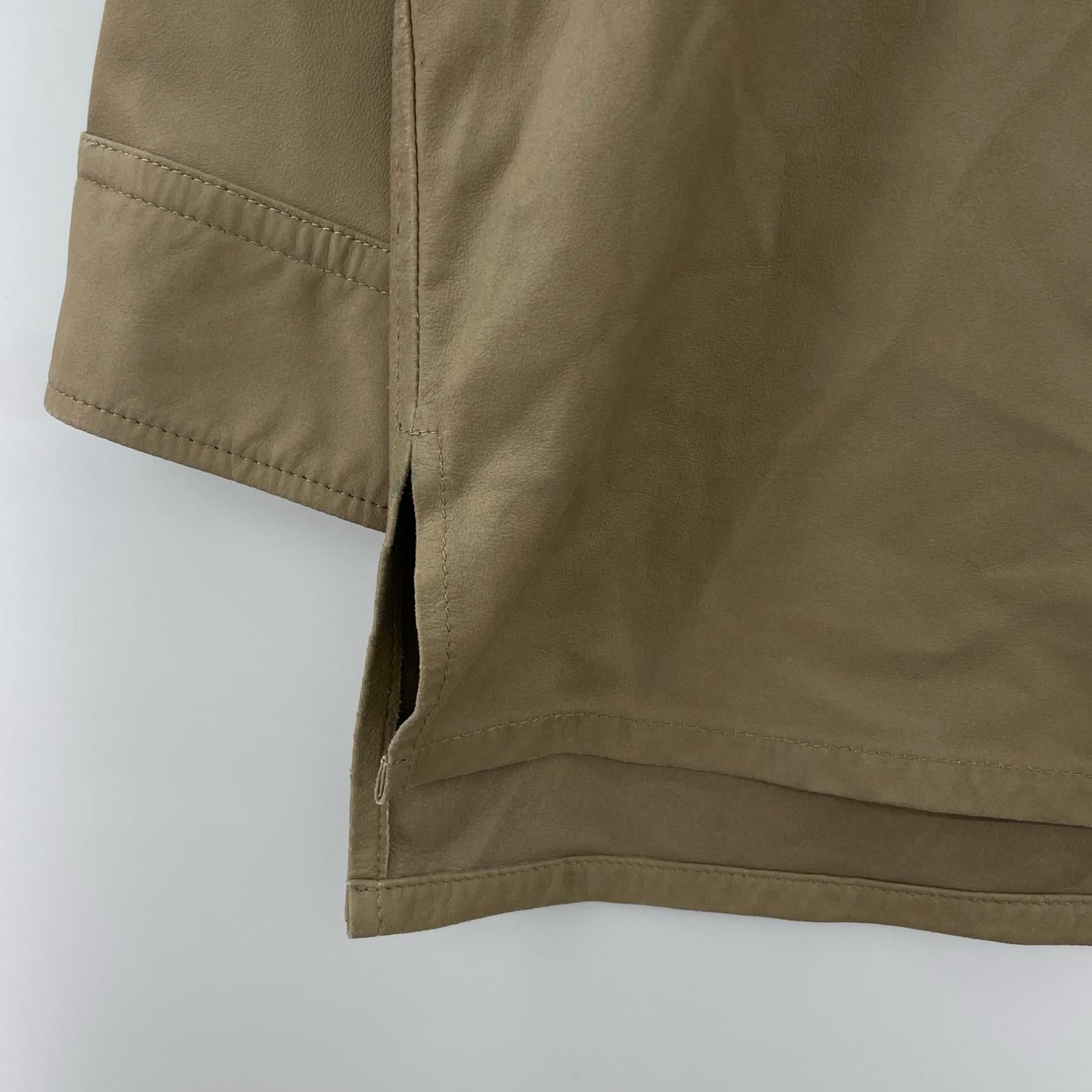 長袖シャツ LETHAER PULLOVER SHIRTS M M ブラウン