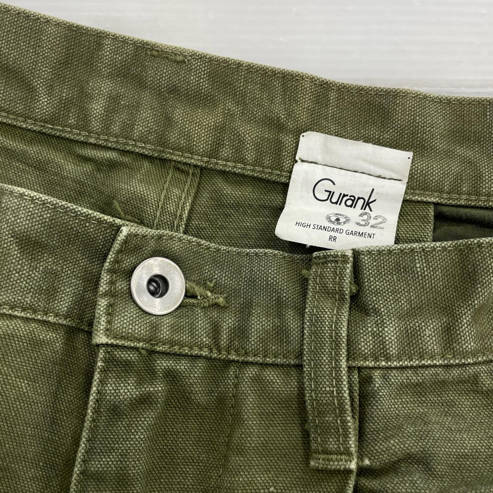 パンツ Gurank CH cargo pants グランク カーゴ オリーブ 32