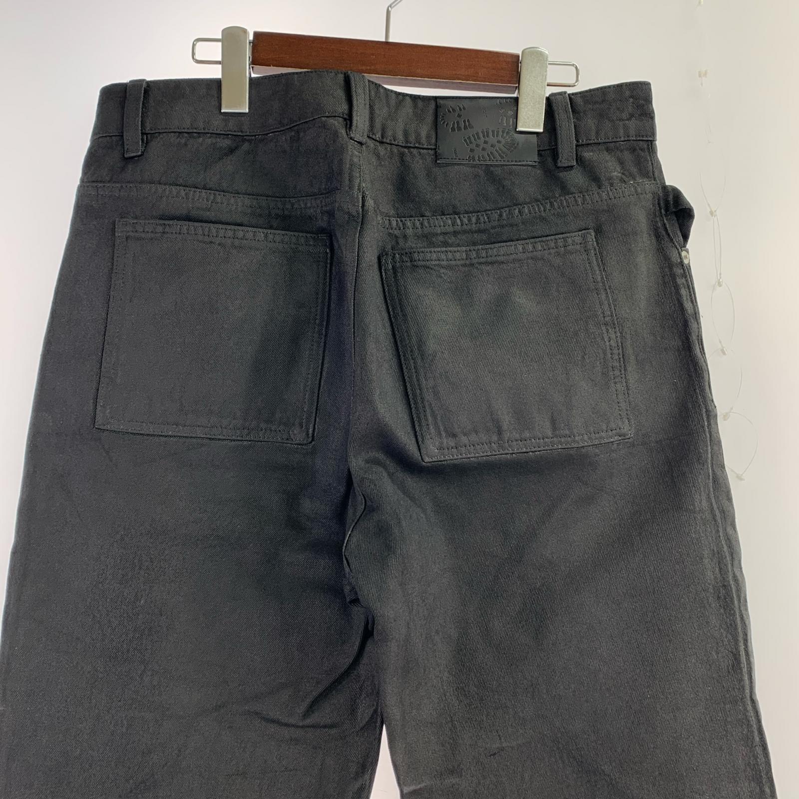 パンツ GOAR ARCHIVE STRAPPED FLARE OIL PANTS L ブラック